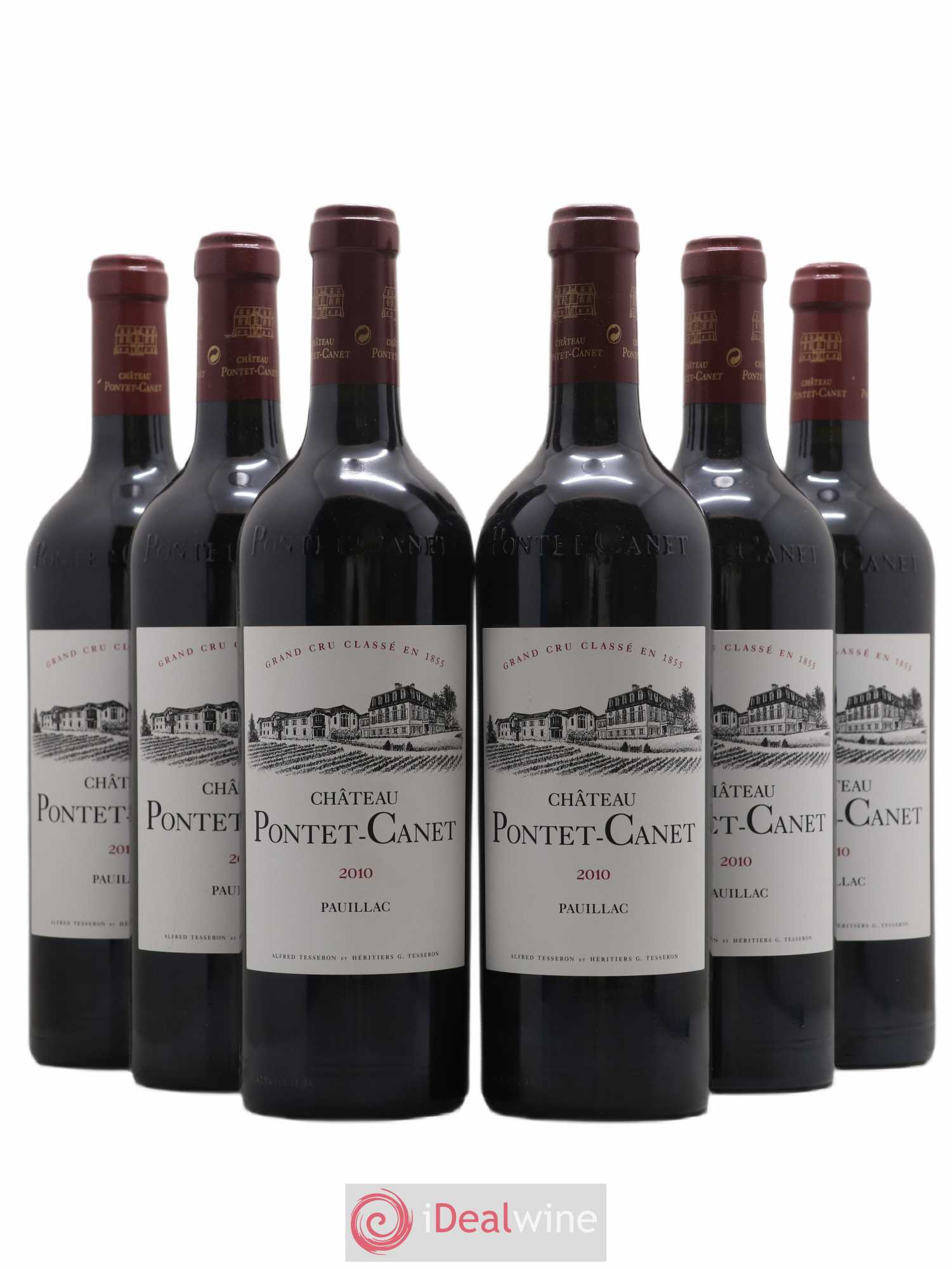 Château Pontet Canet 5ème Grand Cru Classé 2010 - Lot de 6 bouteilles - 0