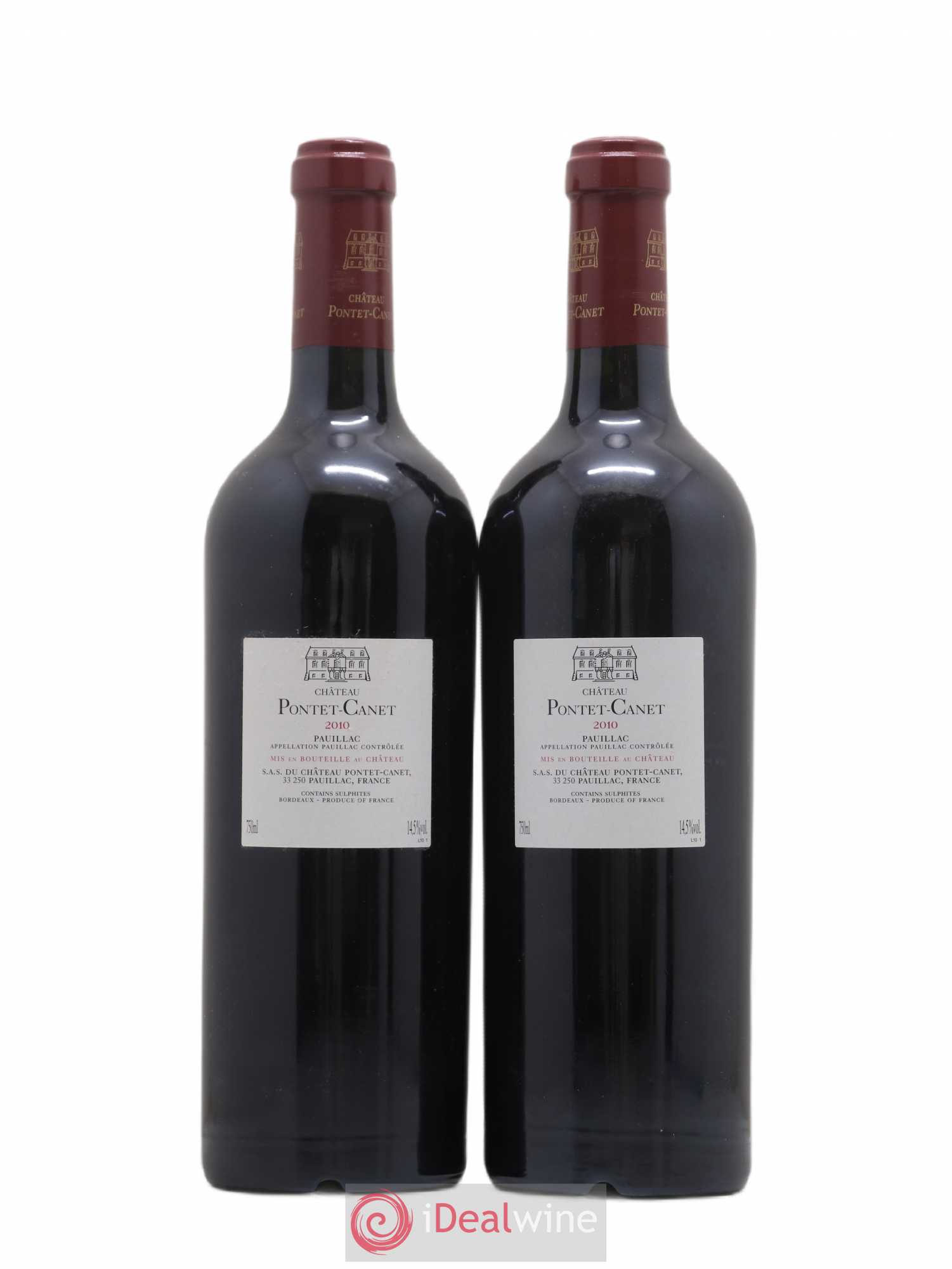 Château Pontet Canet 5ème Grand Cru Classé 2010 - Lot de 2 bouteilles - 1