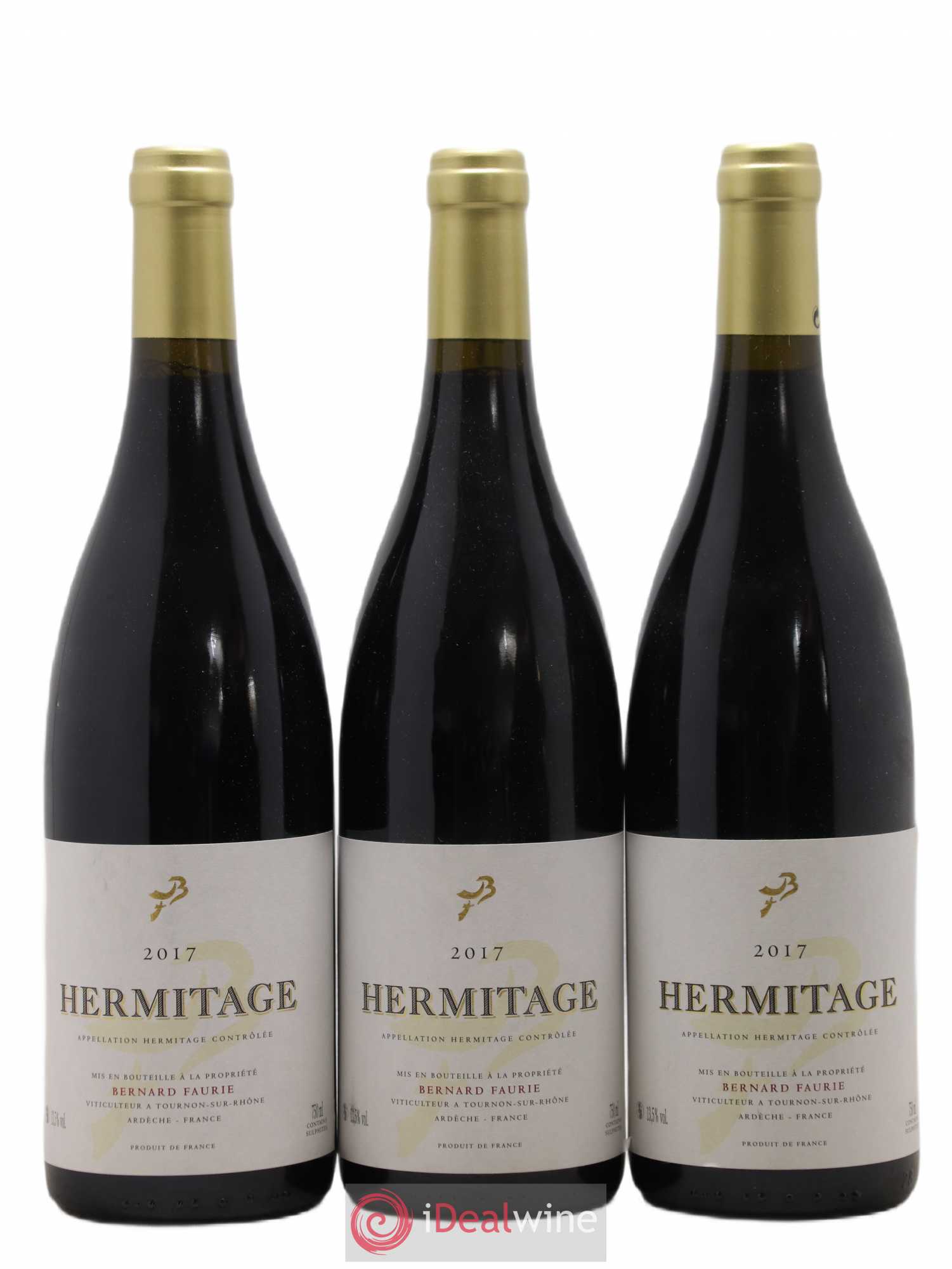 Hermitage Bessards Méal (capsule dorée) Bernard Faurie 2017 - Lot de 3 bouteilles - 0