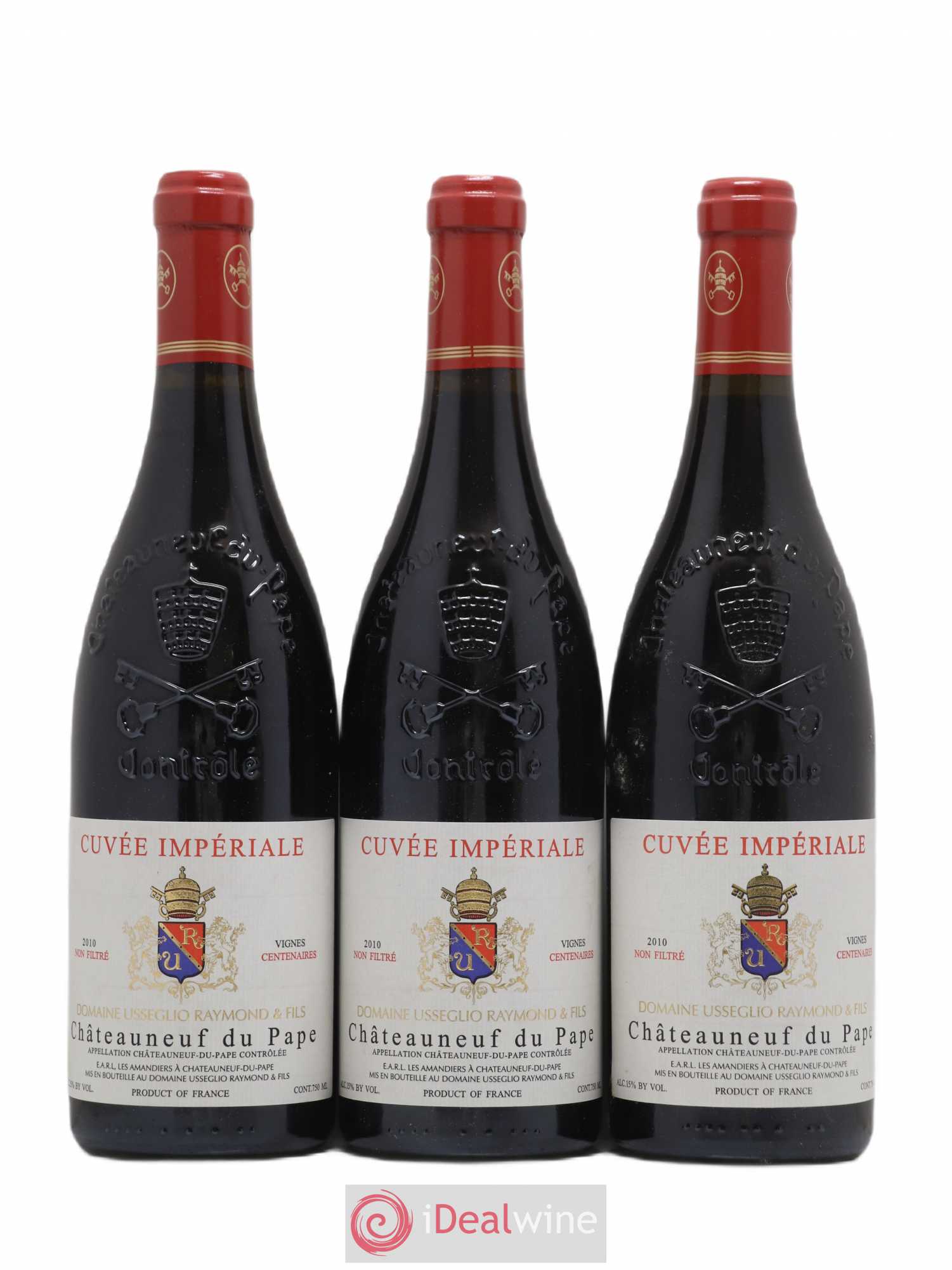Châteauneuf-du-Pape Cuvée Impériale Raymond Usseglio & Fils (Domaine) 2010 - Lot de 3 bouteilles - 0