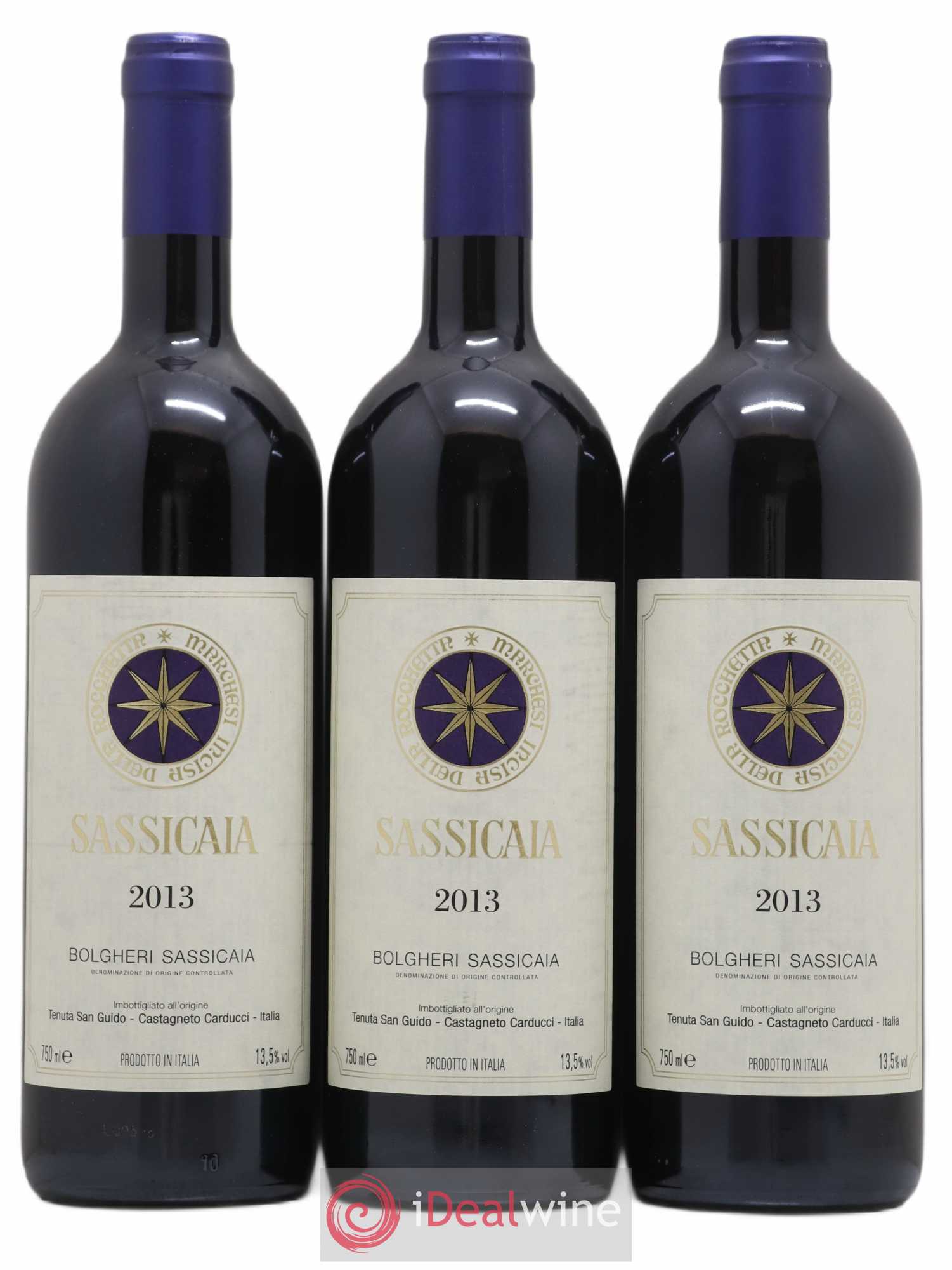 Bolgheri DOC Sassicaia Tenuta San Guido 2013 - Lot de 3 bouteilles - 0