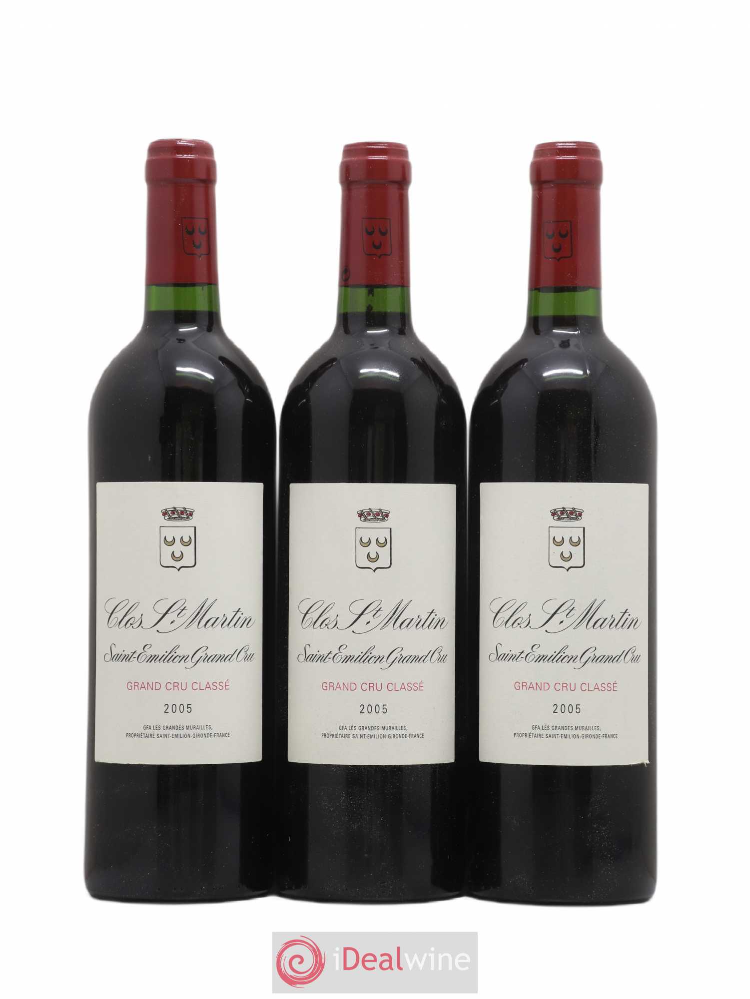 Clos Saint Martin Grand Cru Classé 2005 - Lot de 3 bouteilles - 0