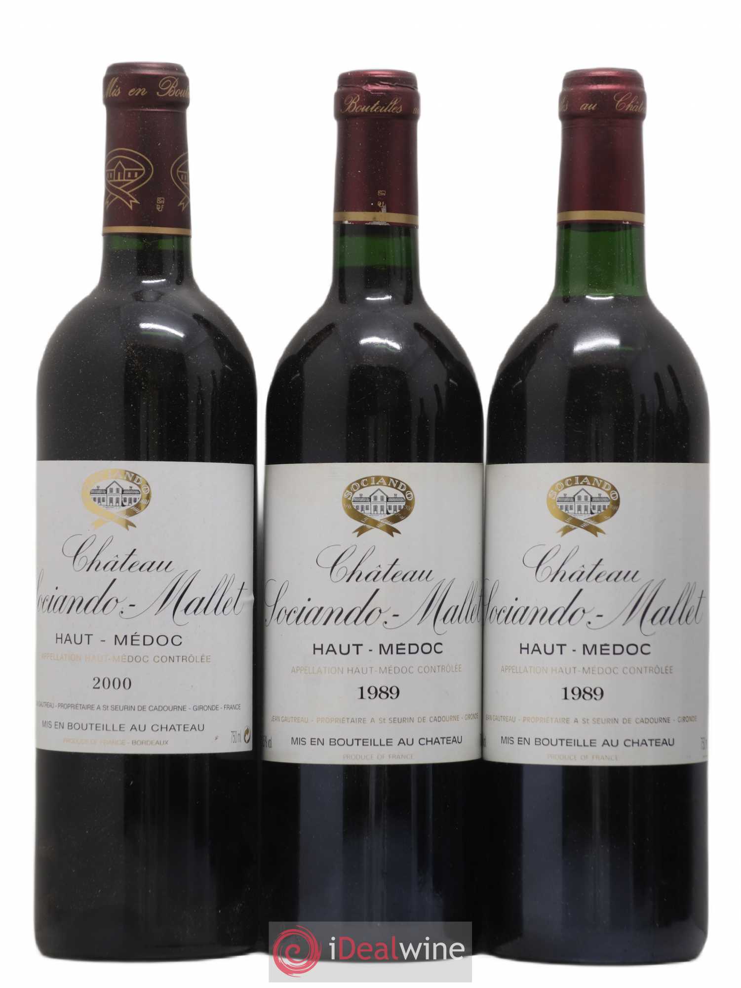 Château Sociando Mallet 2000 - Lot de 6 bouteilles - 1