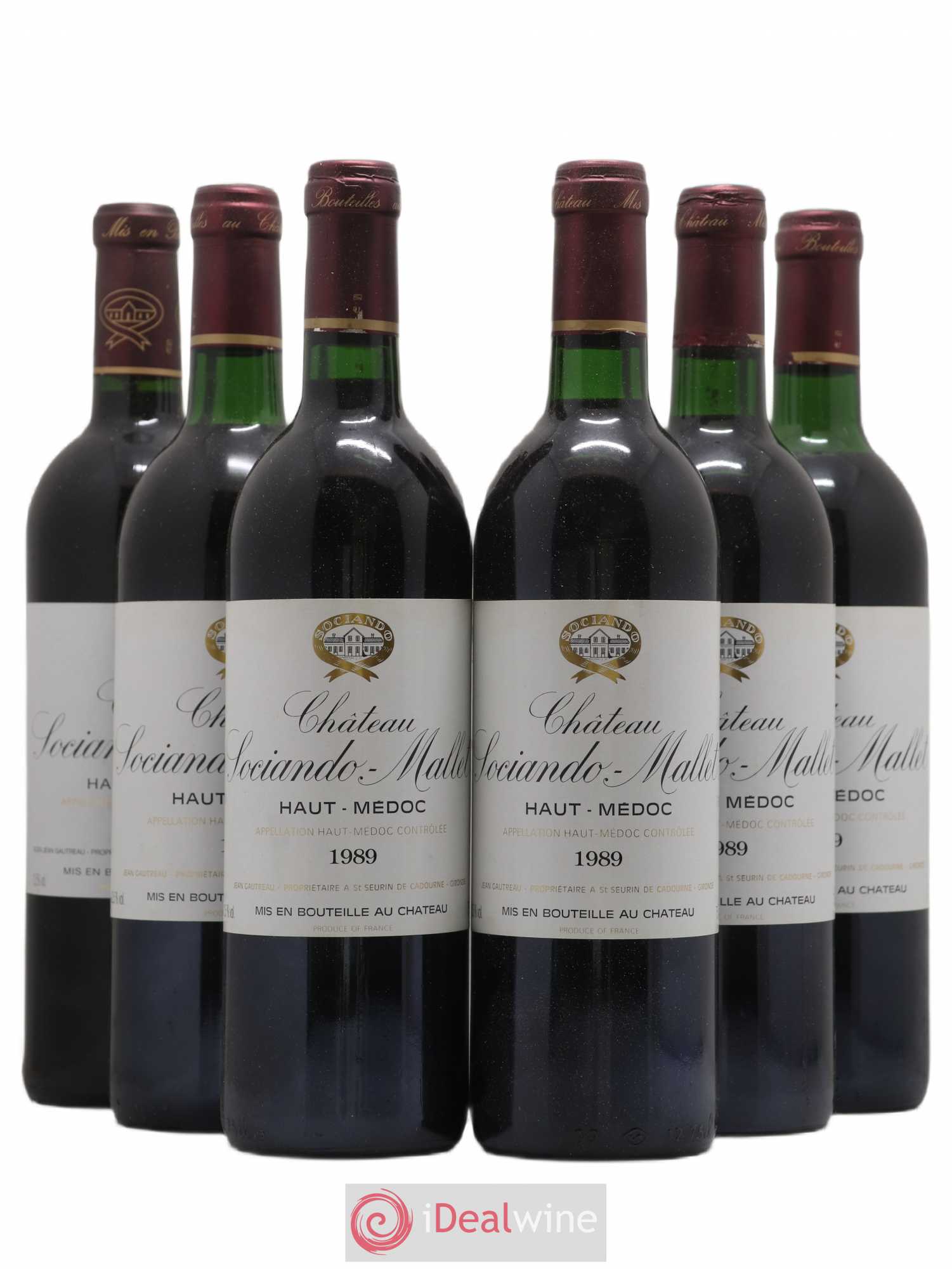 Château Sociando Mallet 2000 - Lot de 6 bouteilles - 0