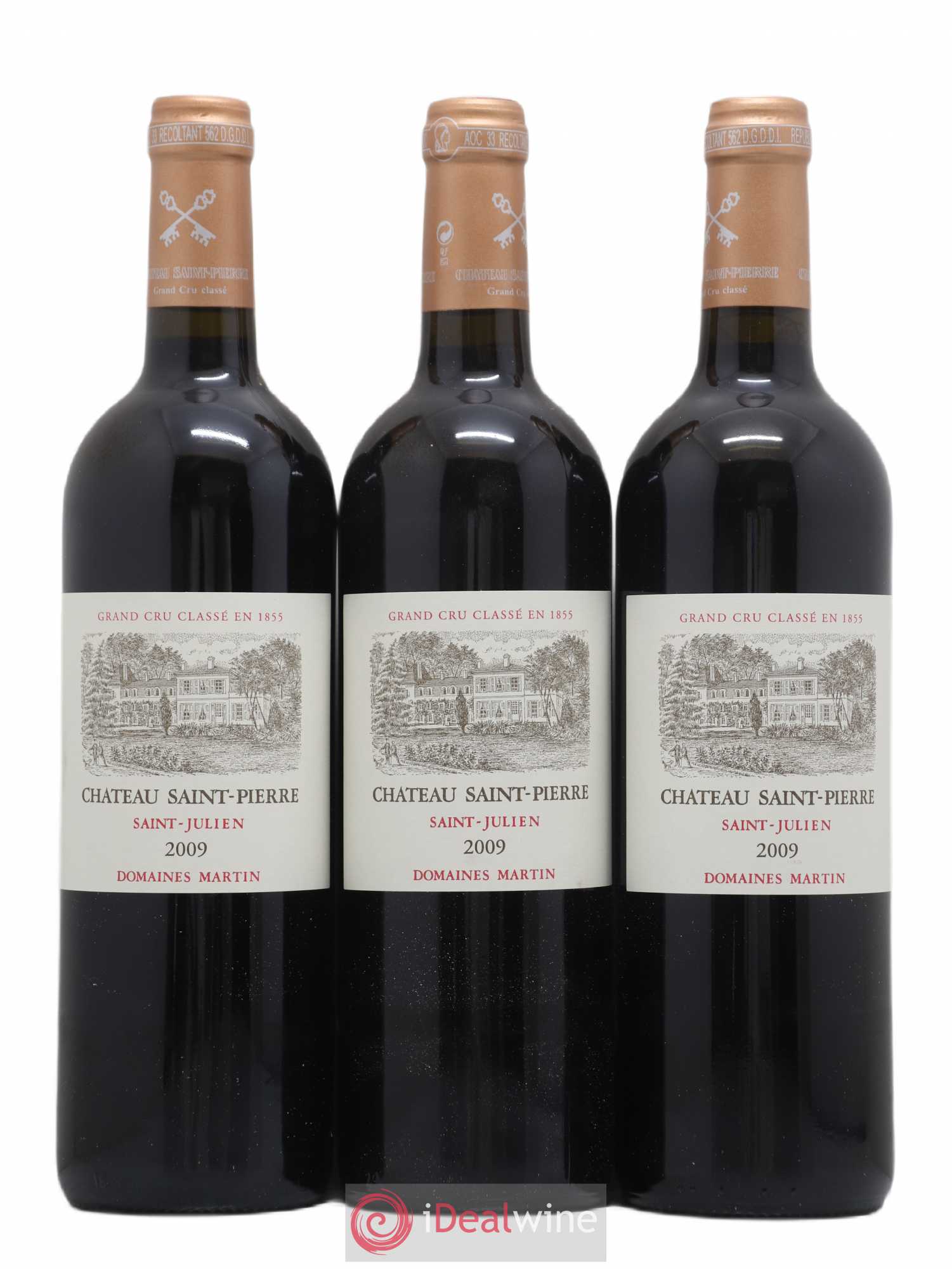 Château Saint-Pierre 4ème Grand Cru Classé 2009 - Lot de 3 bouteilles - 0