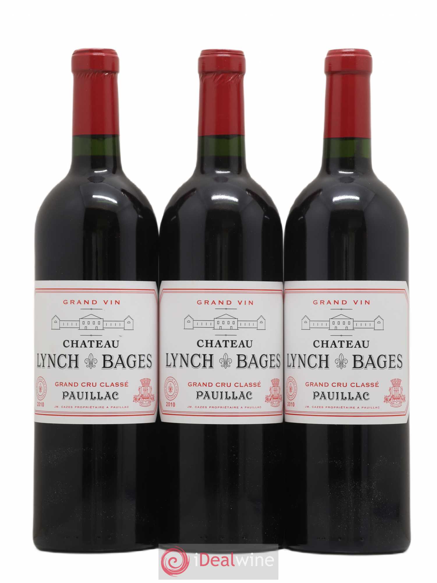 Château Lynch Bages 5ème Grand Cru Classé 2010 - Lot de 3 bouteilles - 0