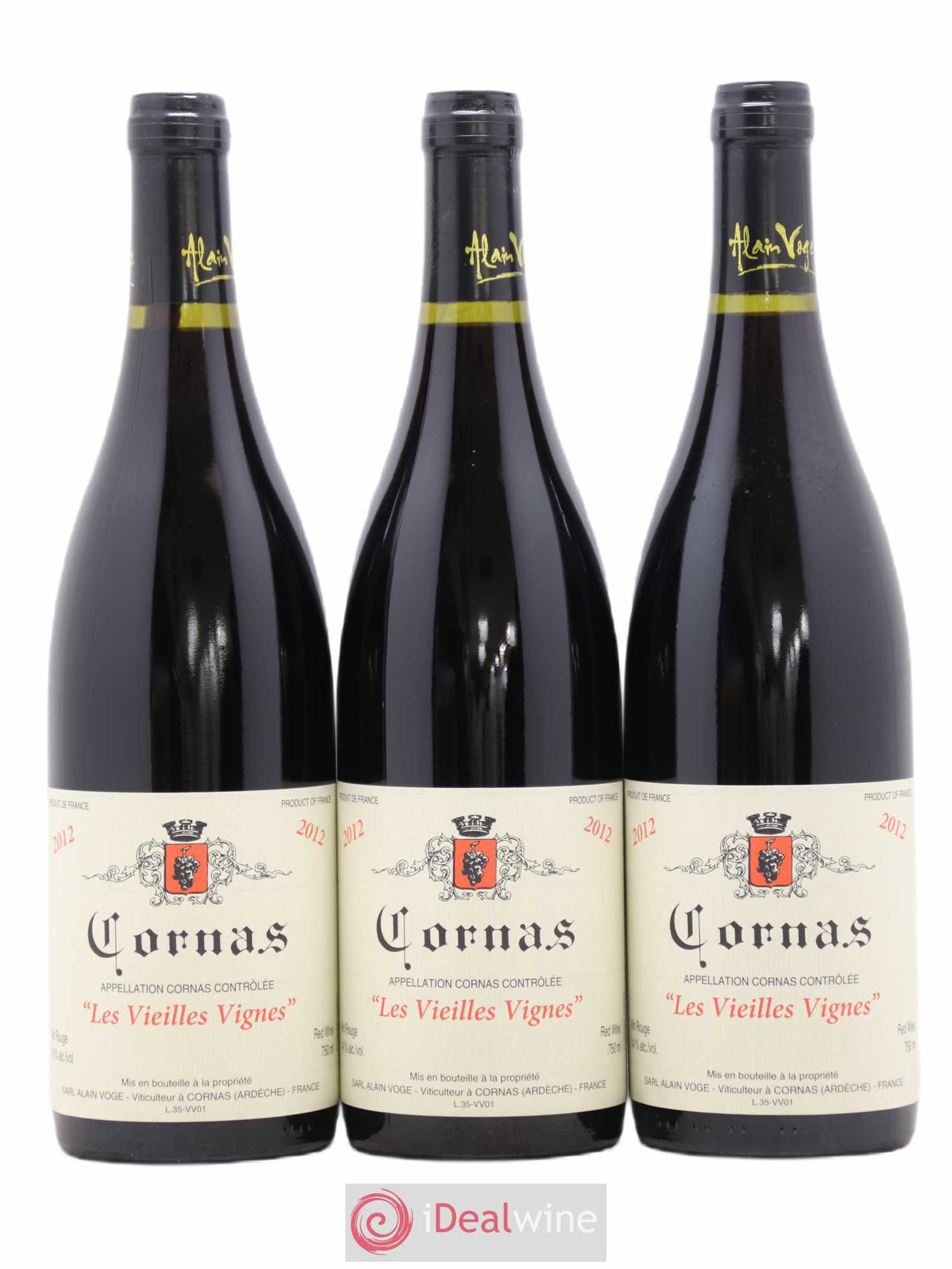 Cornas Les Vieilles Vignes Alain Voge (Domaine) 2012 - Lot de 3 bouteilles - 0