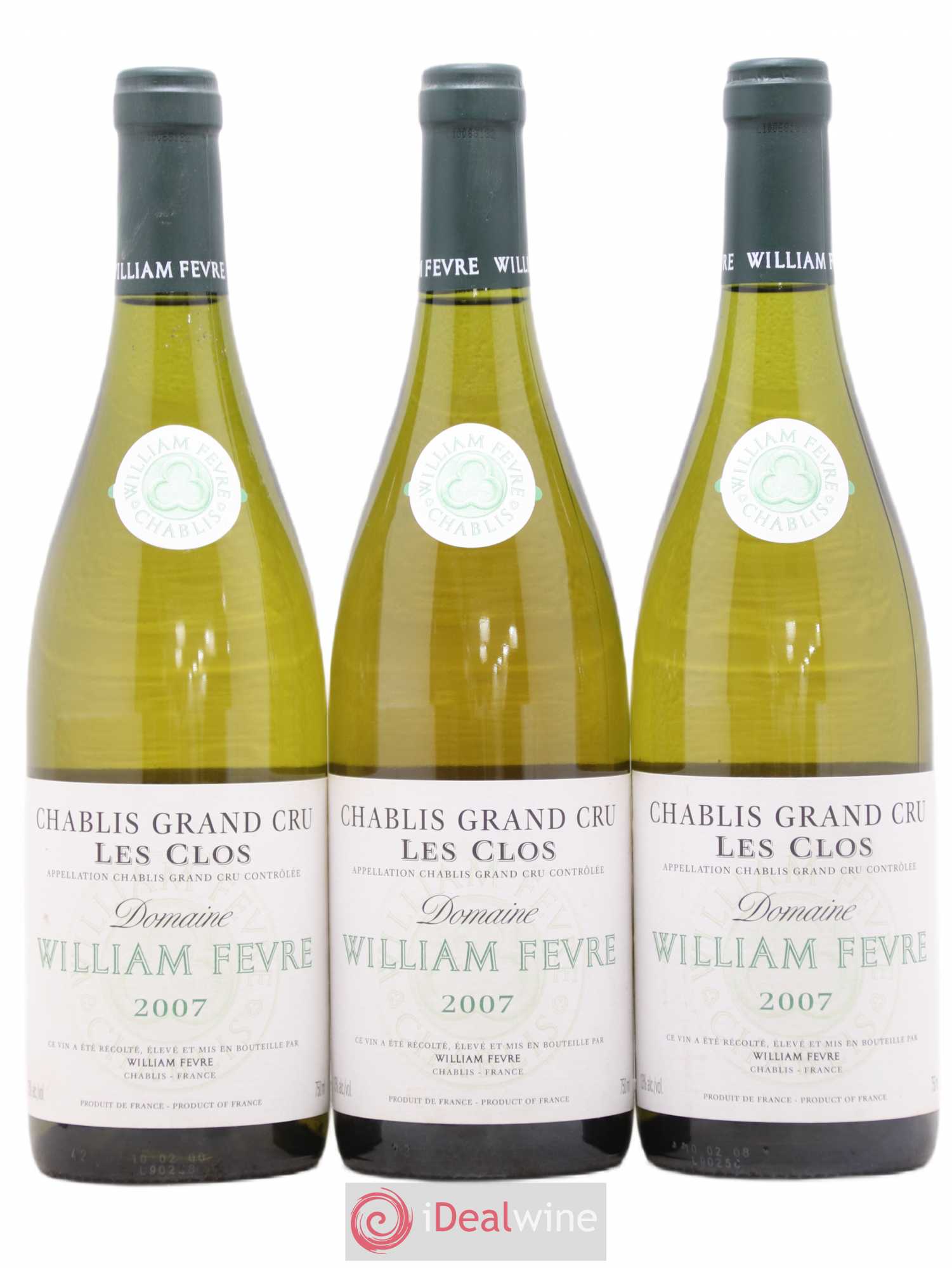Chablis Grand Cru Les Clos William Fèvre 2007 - Lot de 3 bouteilles - 0