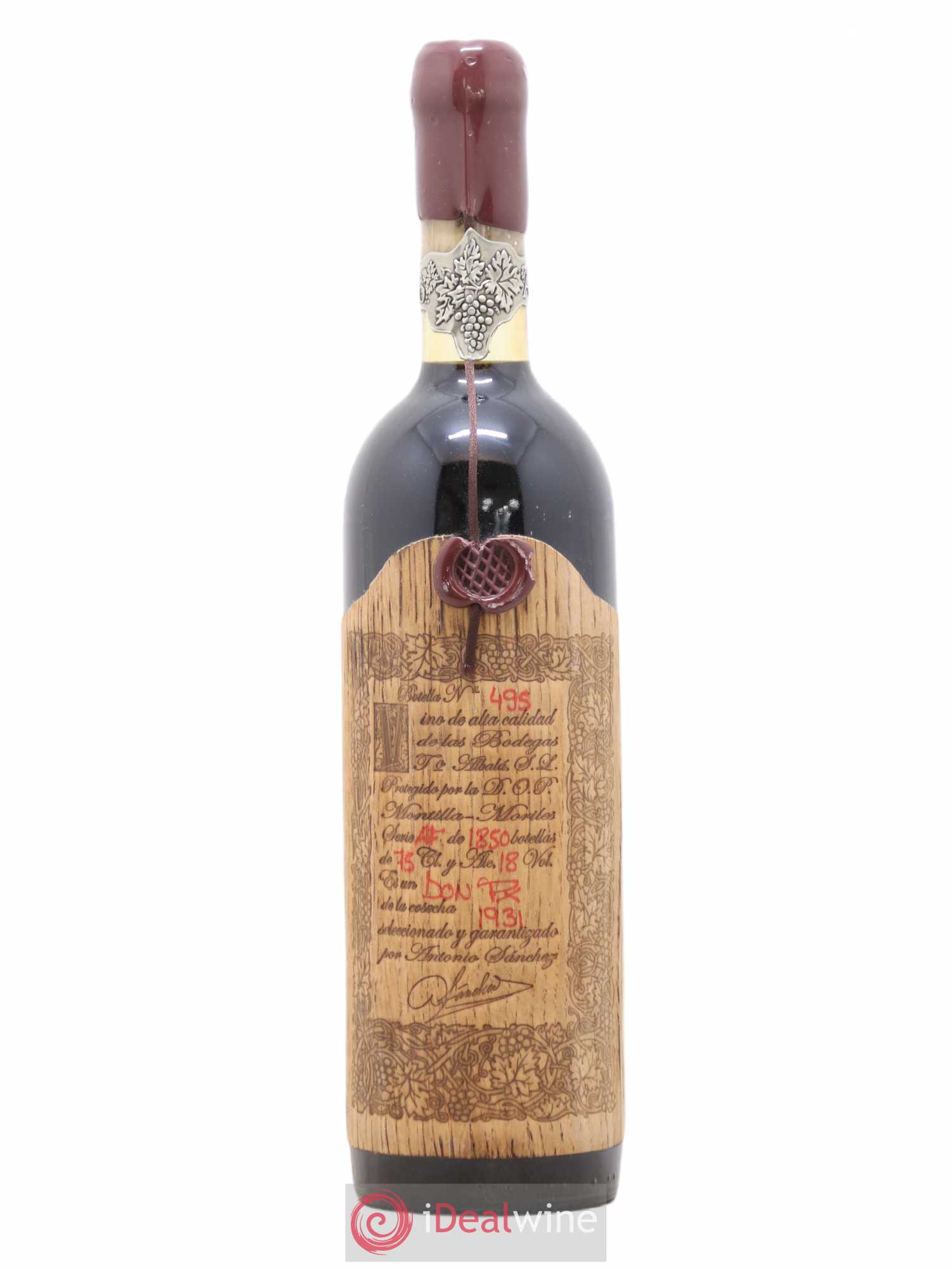 Montilla Moriles Don Px Toro Albala Convento Seleccion 1931 - Posten von 1 Flasche - 1