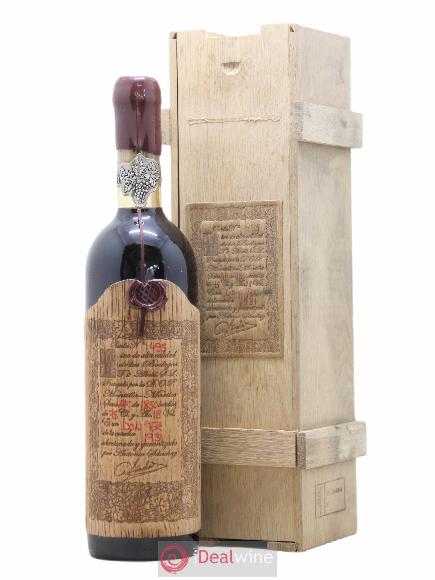 Montilla Moriles Don Px Toro Albala Convento Seleccion 1931 - Posten von 1 Flasche - 0