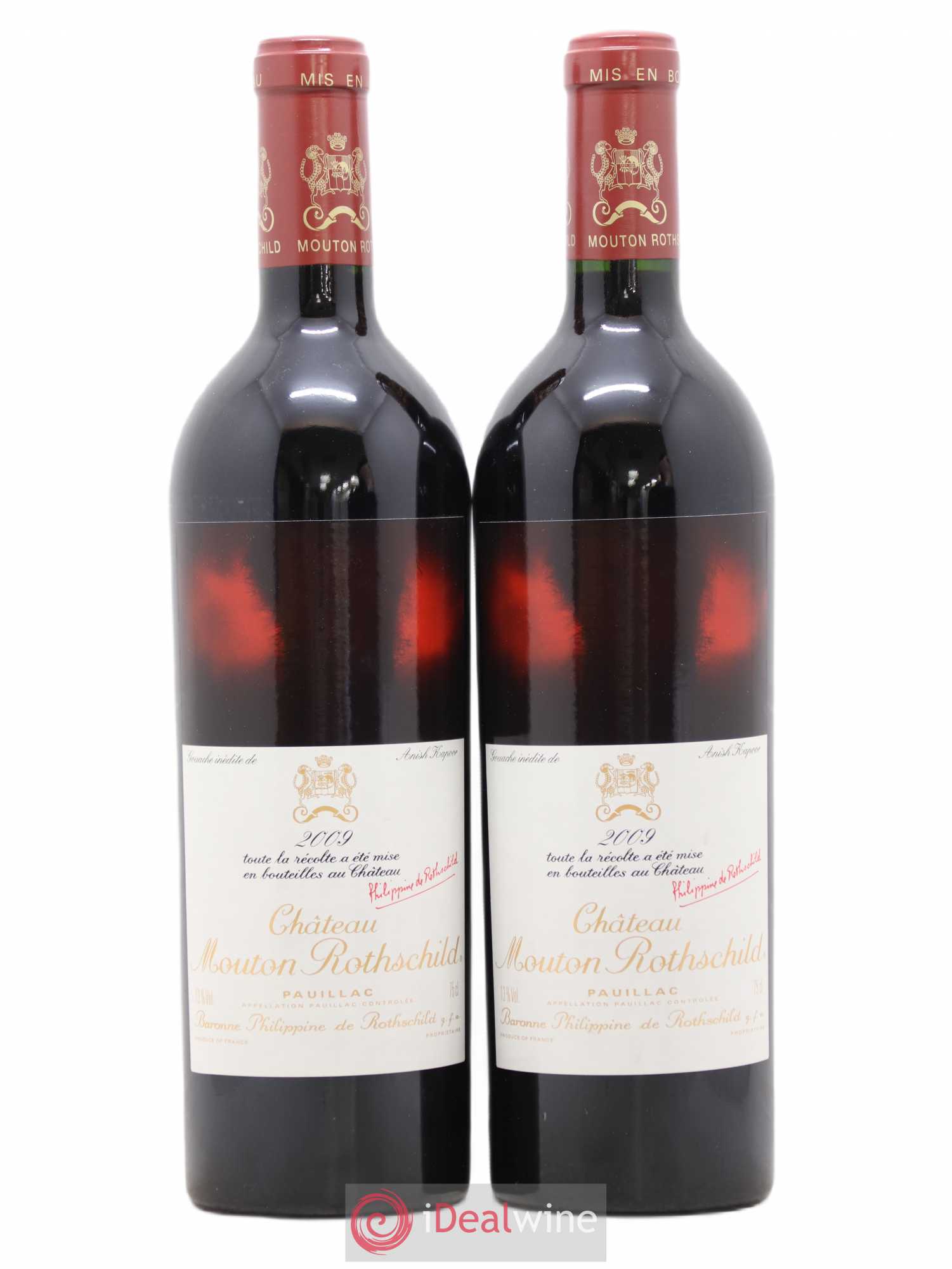 Château Mouton Rothschild 1er Grand Cru Classé 2009 - Lot de 2 bouteilles - 0