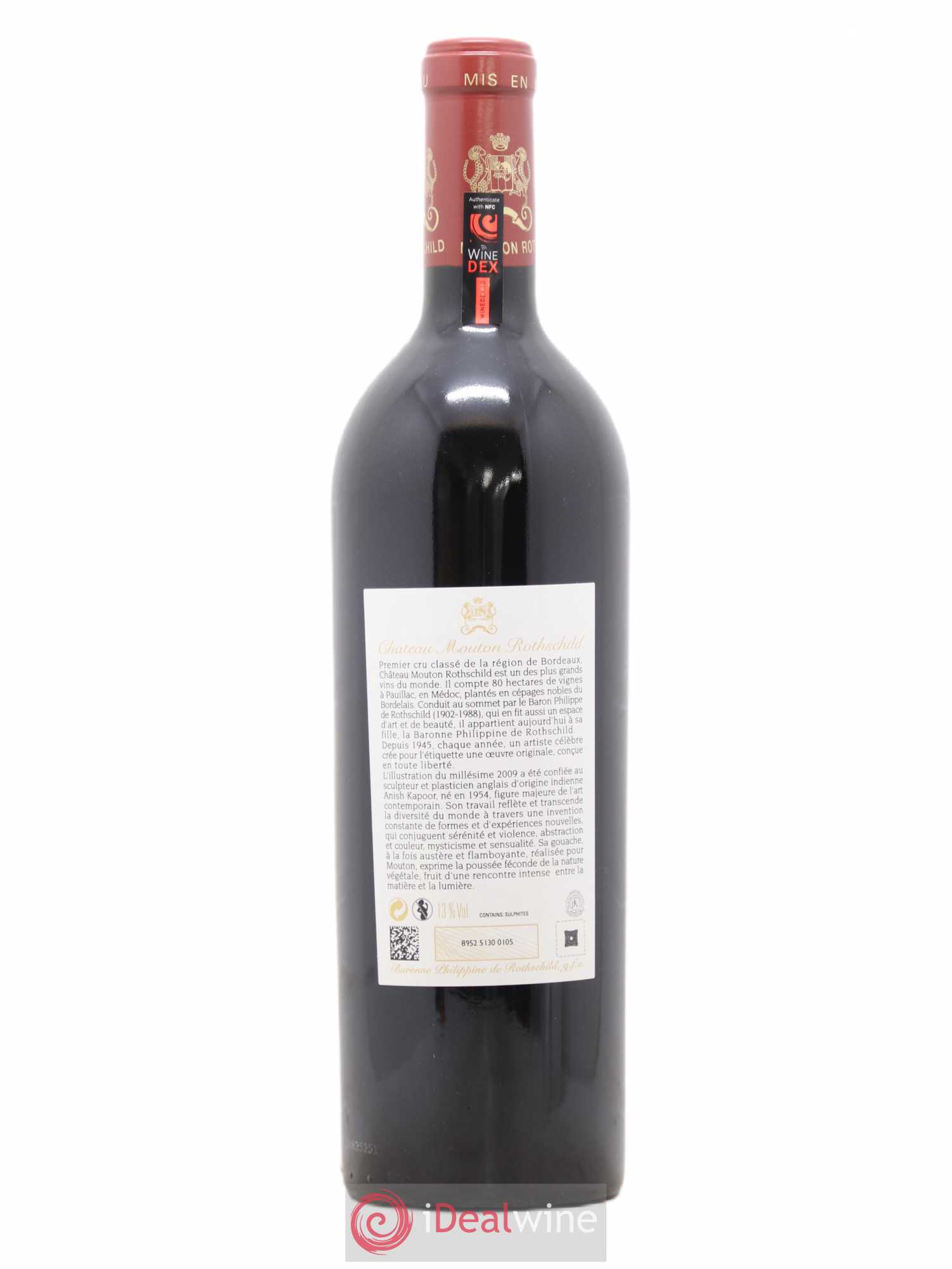 Château Mouton Rothschild 1er Grand Cru Classé 2009 - Lot de 1 bouteille - 1