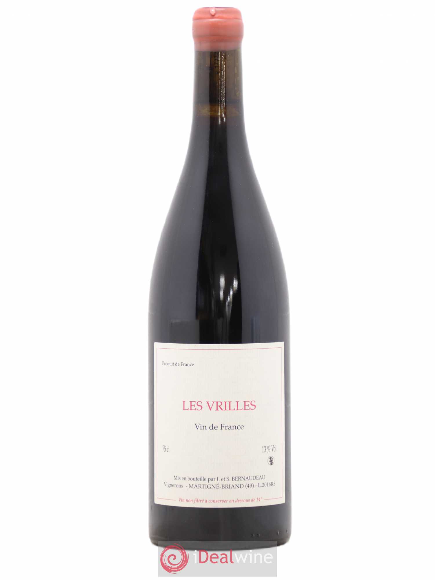 Vin de France Les Vrilles Stéphane Bernaudeau (Domaine) 2016 - Lot de 1 bouteille - 0