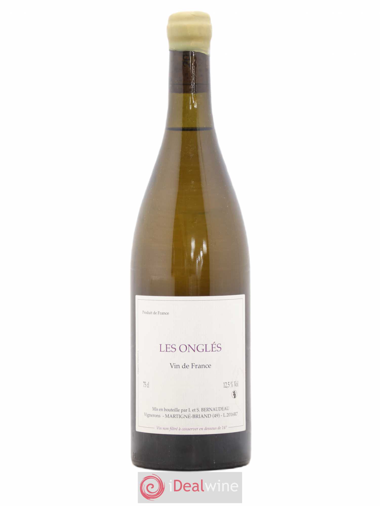 Vin de France Les Onglés Stéphane Bernaudeau 2016 - Lot de 1 bouteille - 0