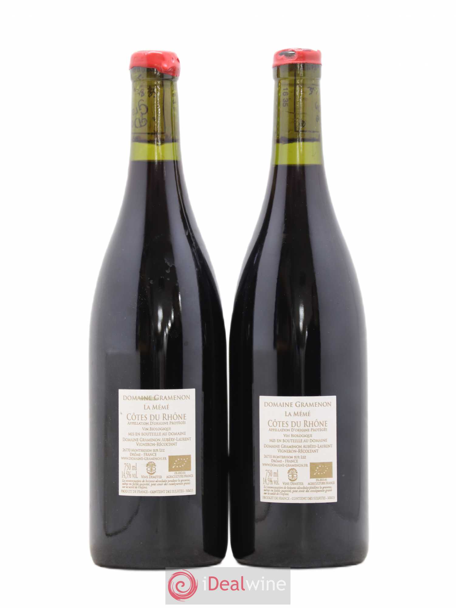 Côtes-du-Rhône La Mémé Ceps Centenaires Gramenon (Domaine) 2015 - Lot de 2 bouteilles - 1