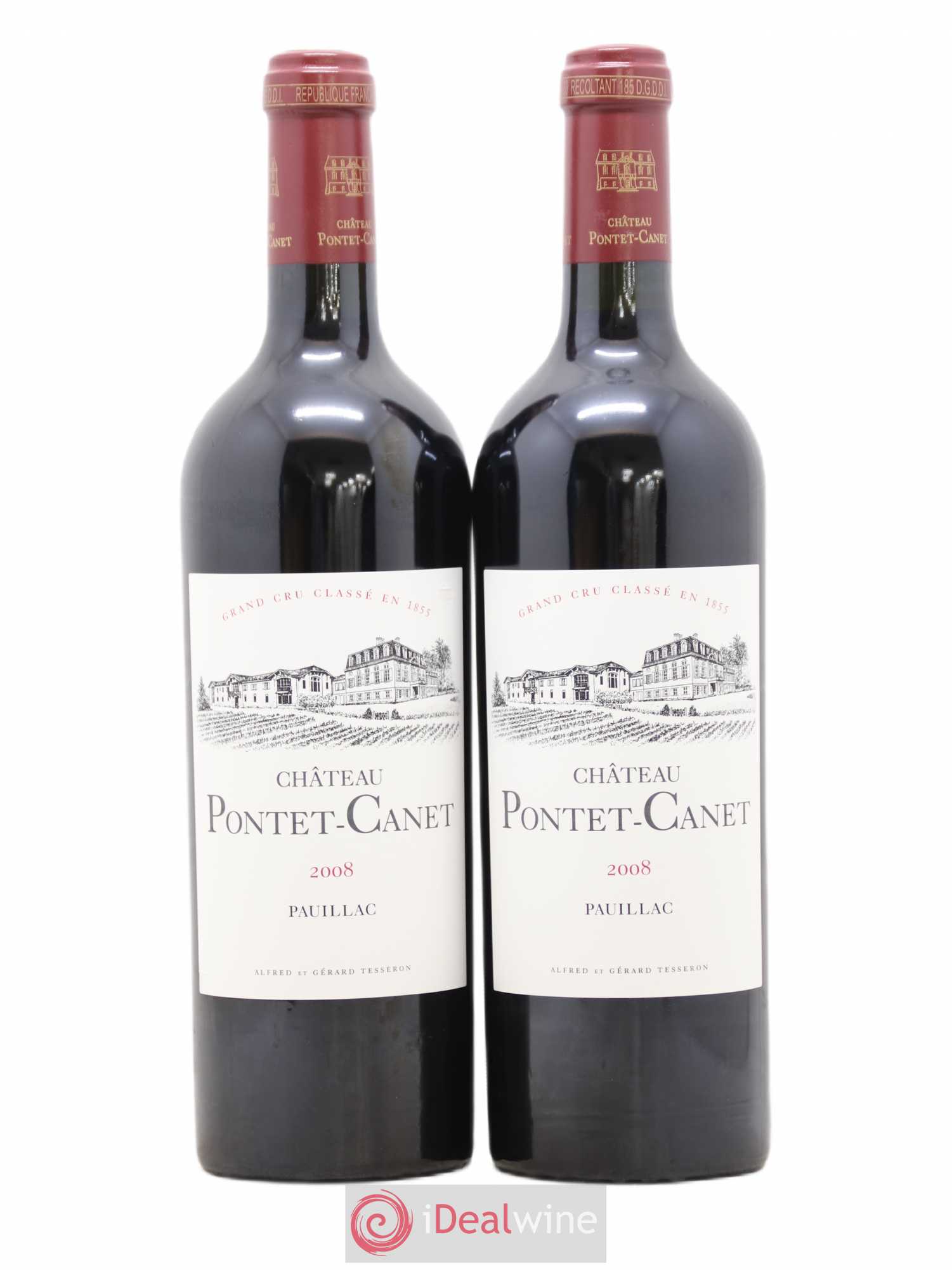 Château Pontet Canet 5ème Grand Cru Classé 2008 - Lot de 2 bouteilles - 0