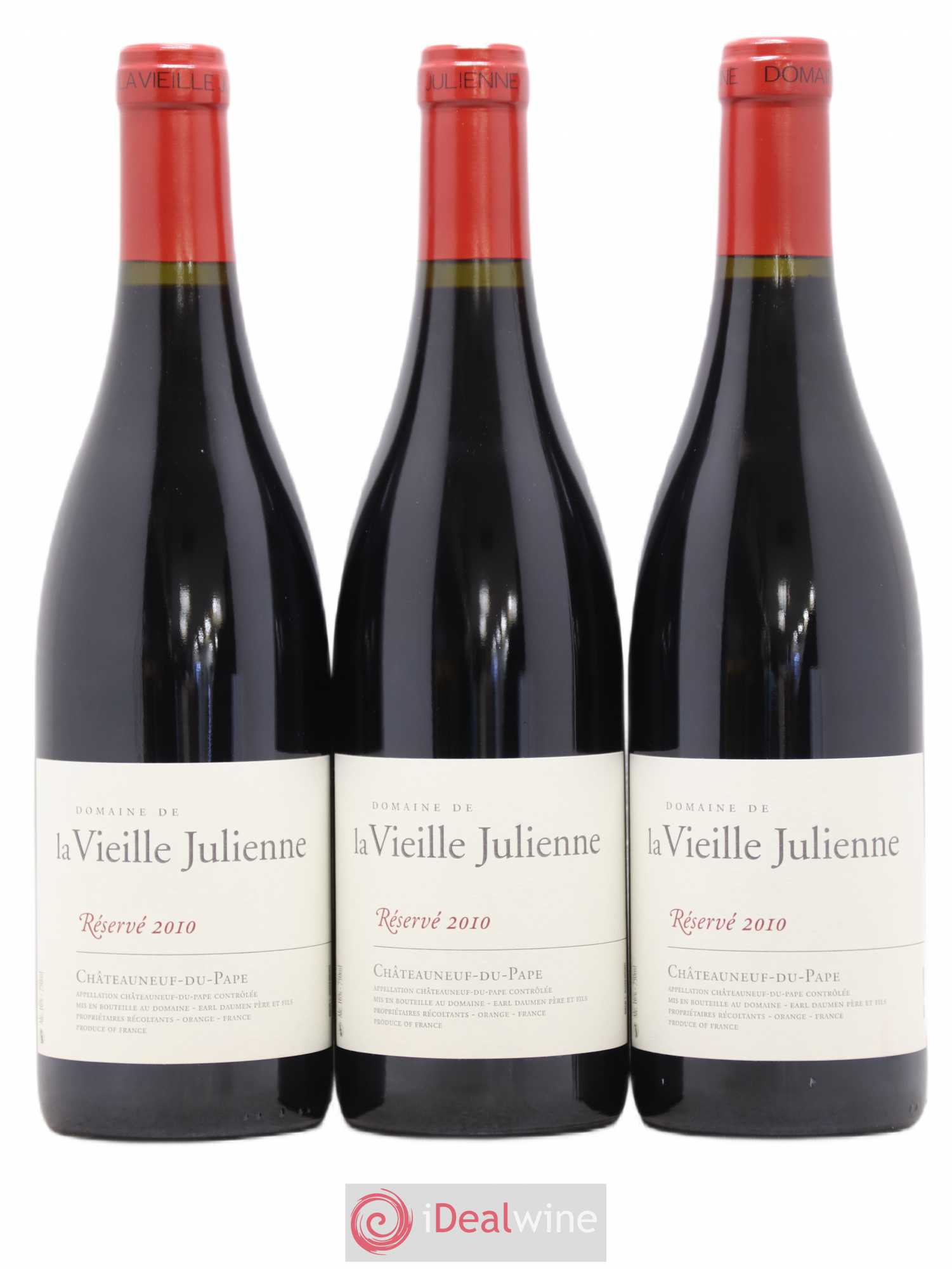 Châteauneuf-du-Pape Vieille Julienne (Domaine de la) Réservé Jean-Paul Daumen 2010 - Lot de 3 bouteilles - 0