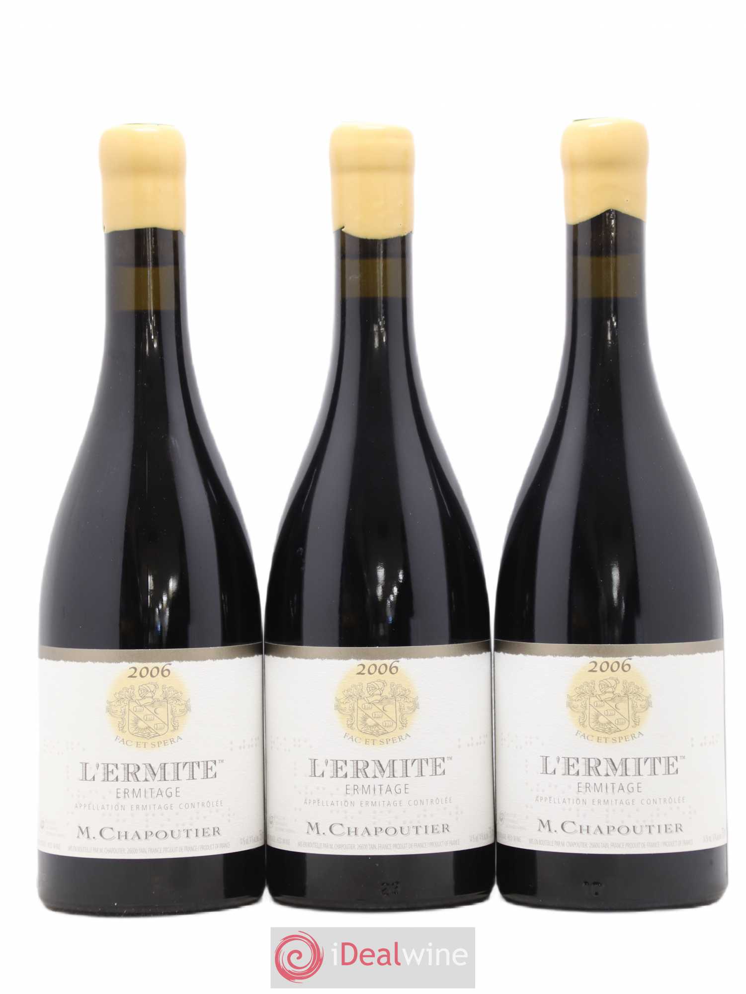 Hermitage Ermitage l'Ermite Chapoutier 2006 - Lot de 3 bouteilles - 0