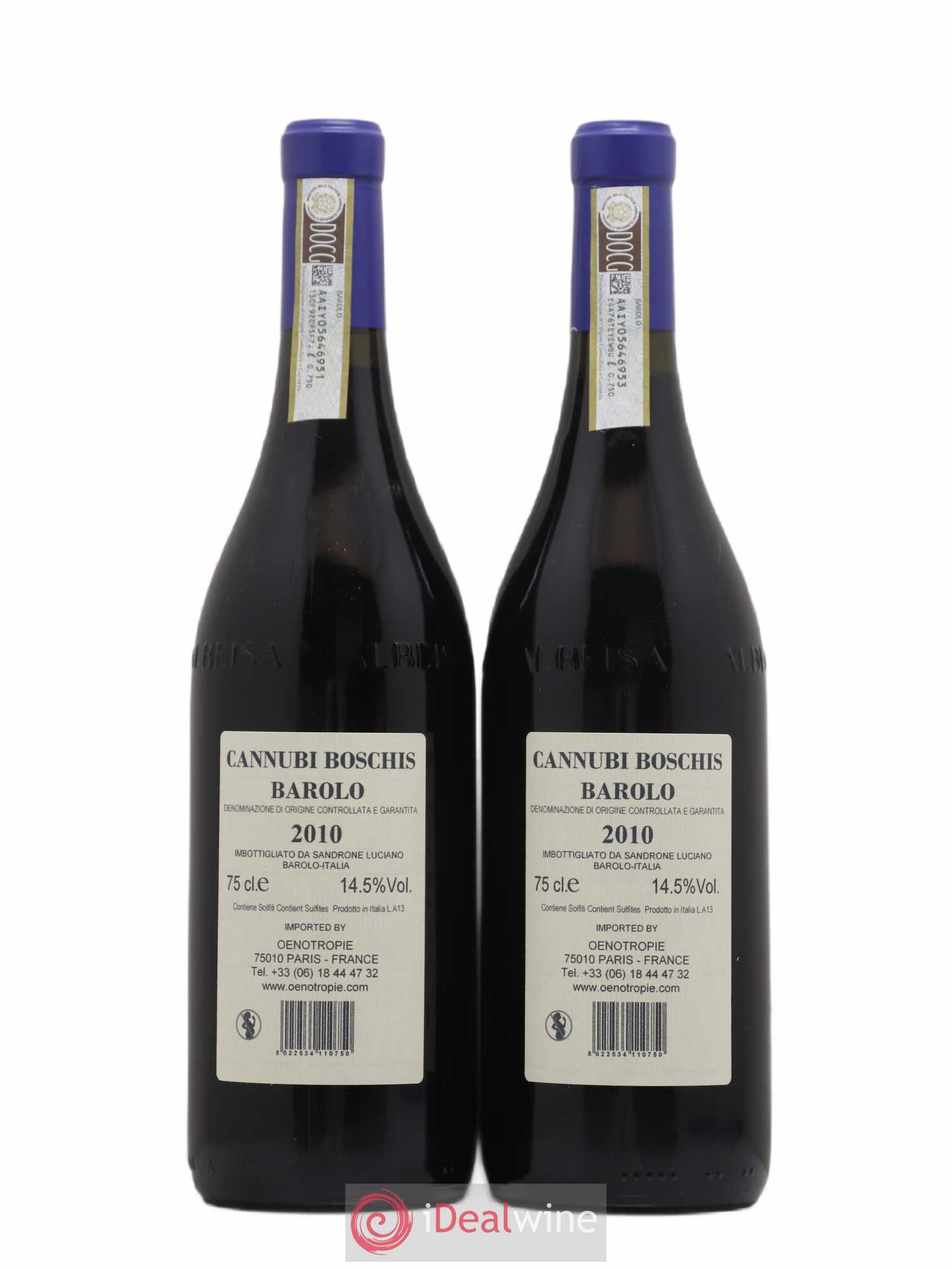 Barolo DOCG Aleste (anciennement Cannubi Boschis) Luciano Sandrone 2010 - Lot de 2 bouteilles - 1