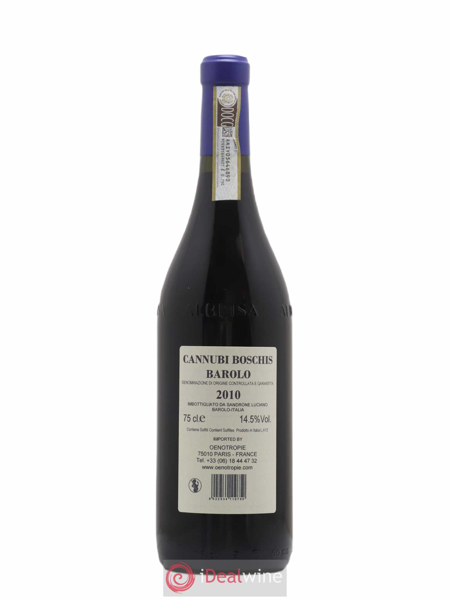 Barolo DOCG Aleste (anciennement Cannubi Boschis) Luciano Sandrone 2010 - Lot de 1 bouteille - 1