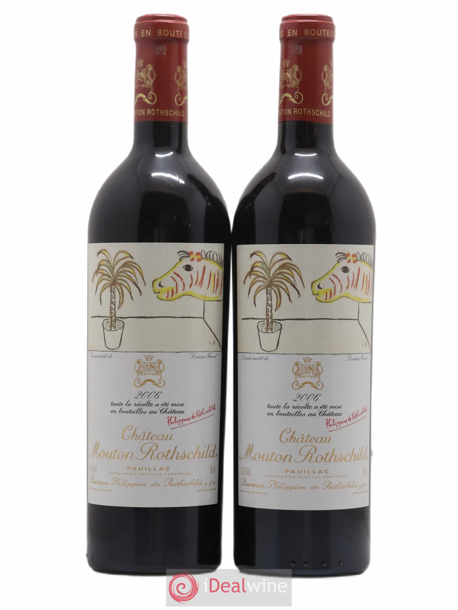 Château Mouton Rothschild 1er Grand Cru Classé 2006 - Lot de 2 bouteilles - 0