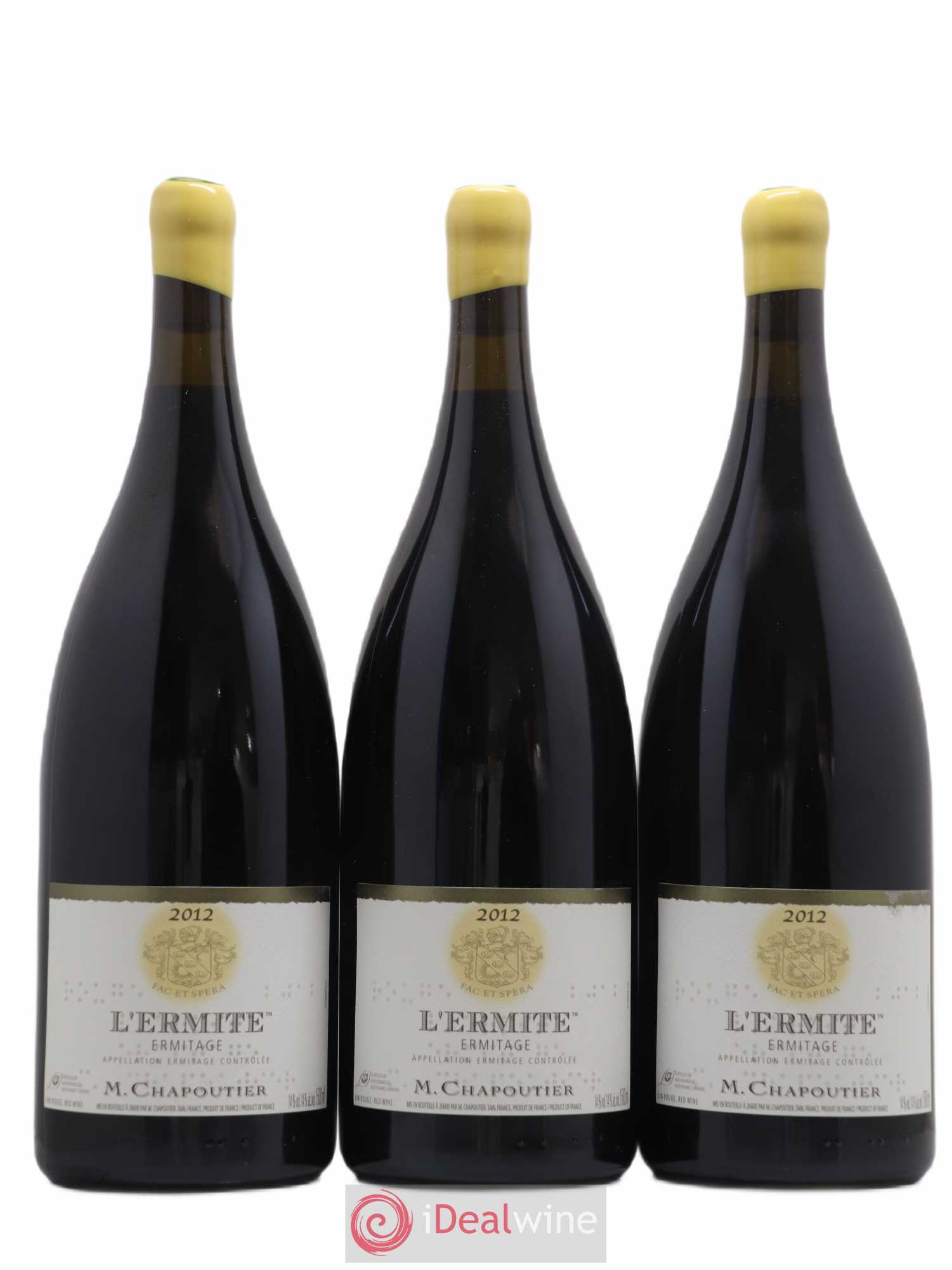 Hermitage Ermitage l'Ermite Chapoutier 2012 - Lot de 3 magnums - 0