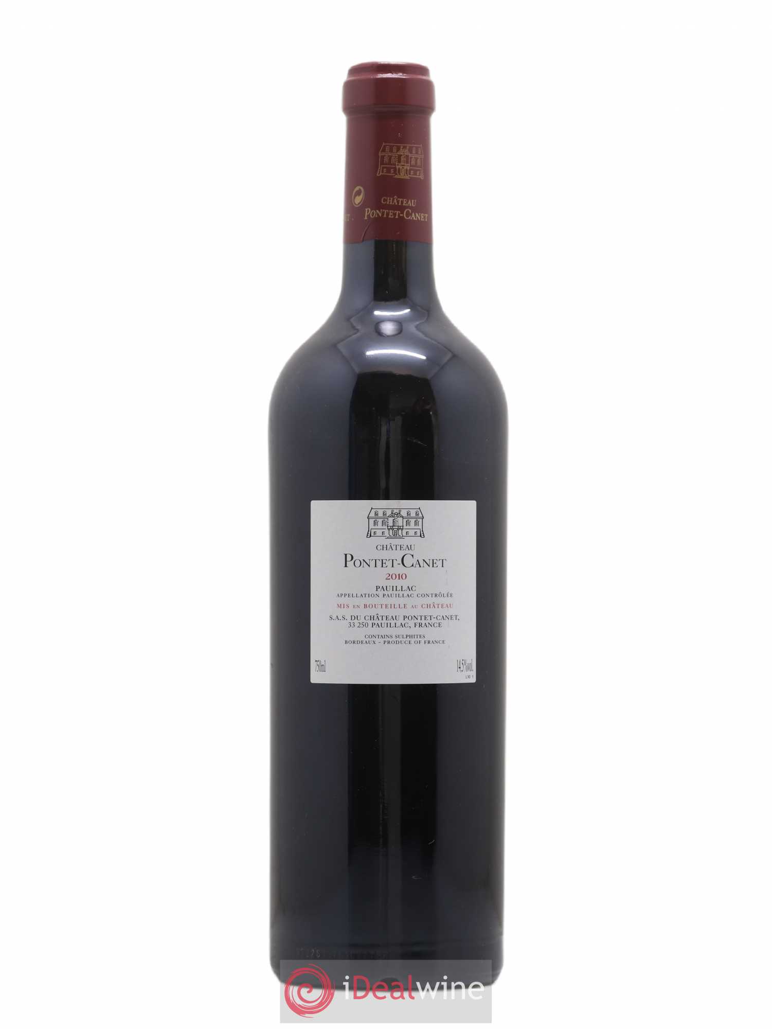 Château Pontet Canet 5ème Grand Cru Classé 2010 - Lot de 1 bouteille - 1