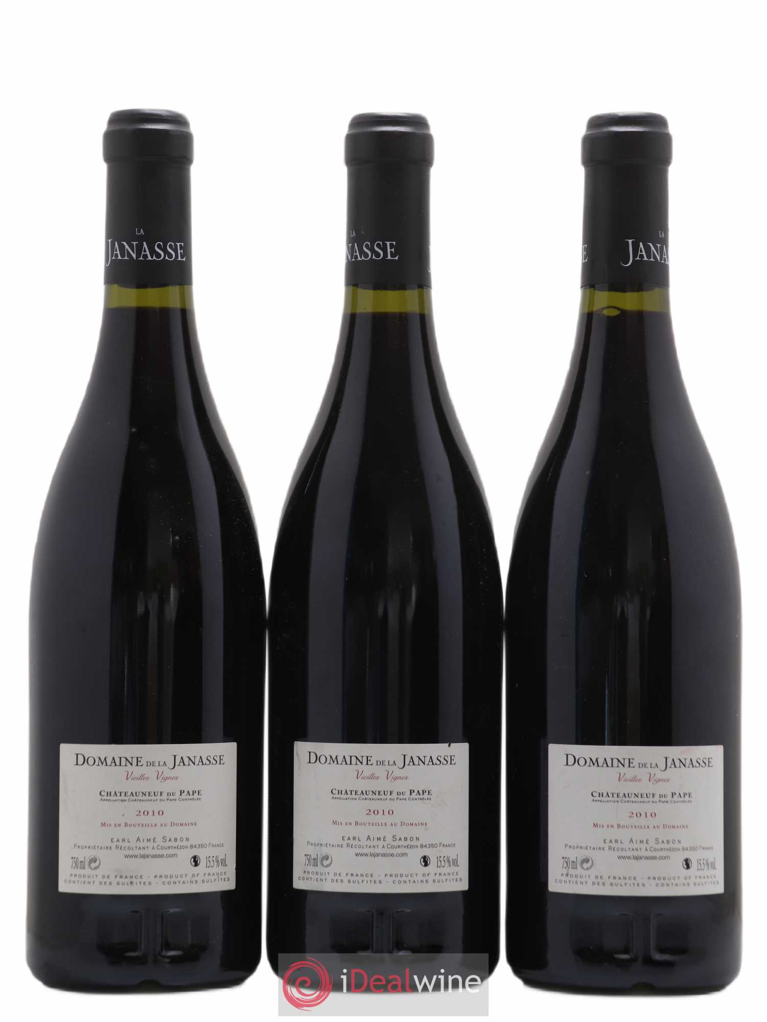 Châteauneuf-du-Pape Cuvée Vieilles Vignes La Janasse (Domaine de) 2010 - Lot de 3 bouteilles - 1