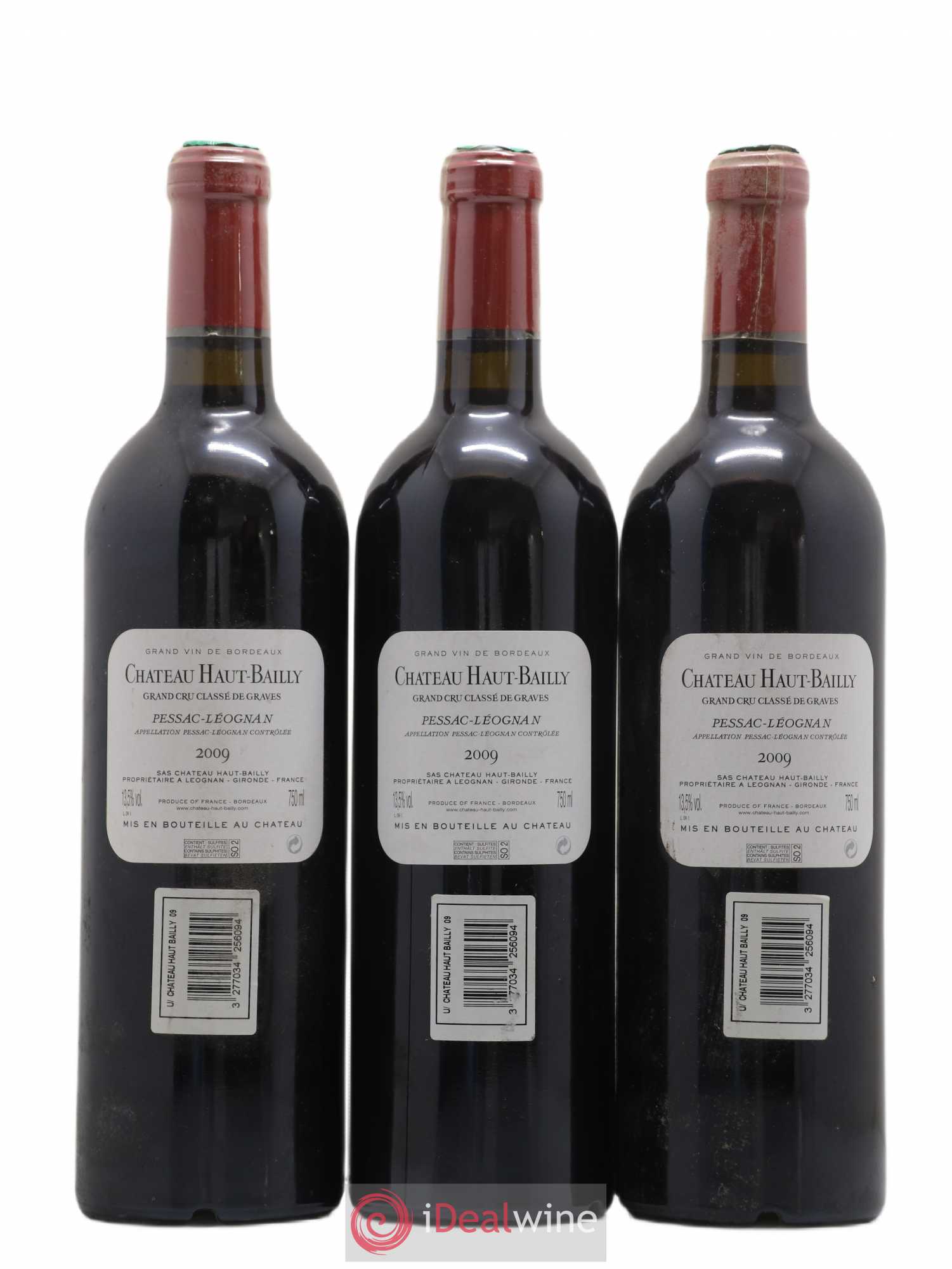 Château Haut-Bailly Cru Classé de Graves 2009 - Lot de 3 bouteilles - 1