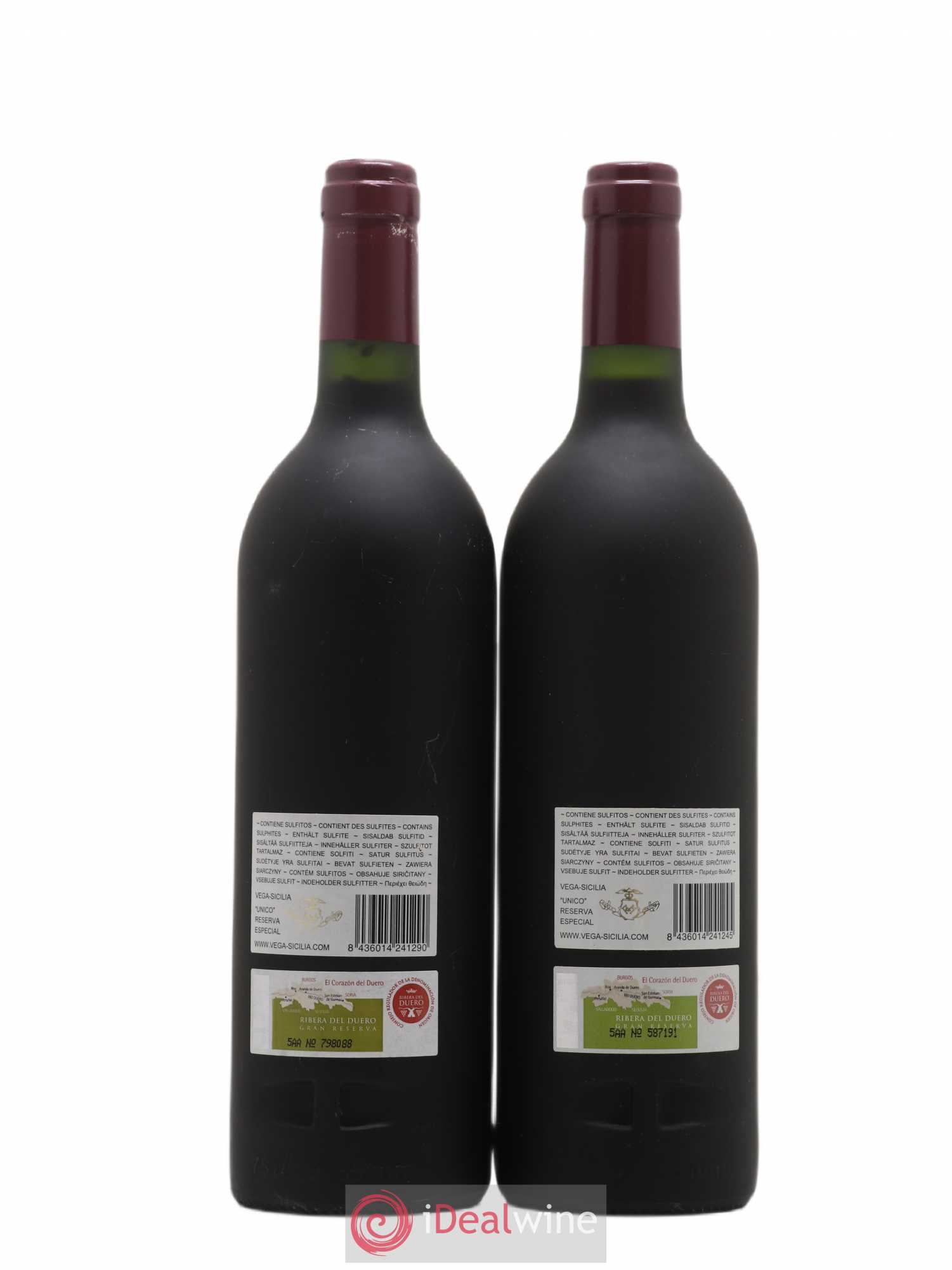 Ribera Del Duero Vega Sicilia Unico Reserva Especial Famille Alvarez - Lot de 2 bouteilles - 1