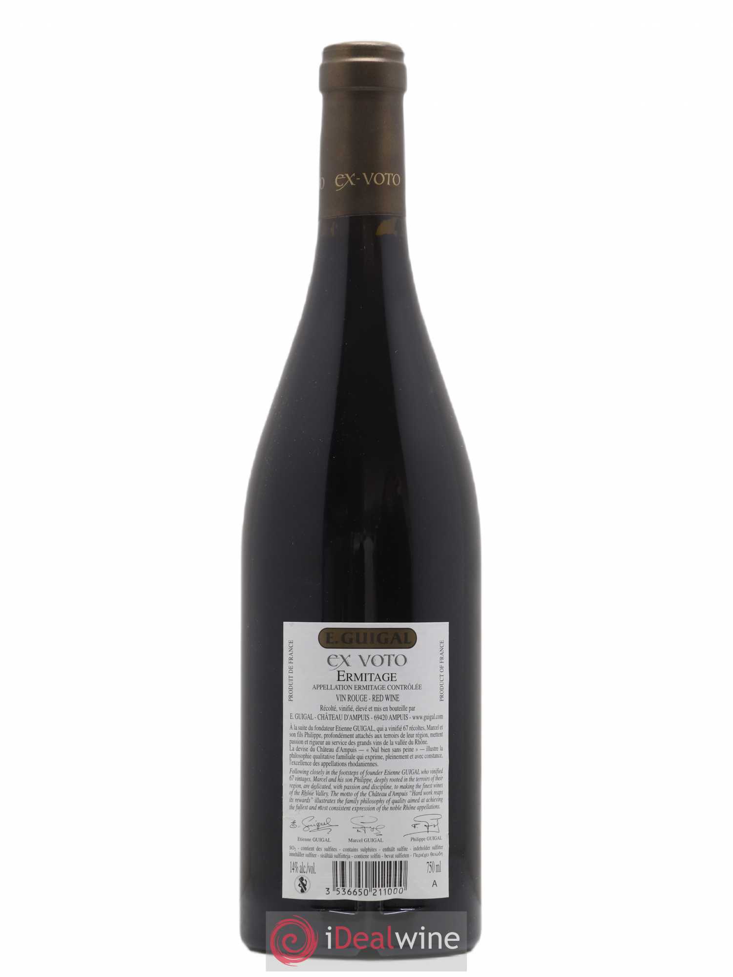 Ermitage Ex Voto Guigal 2012 - Lot de 1 bouteille - 1
