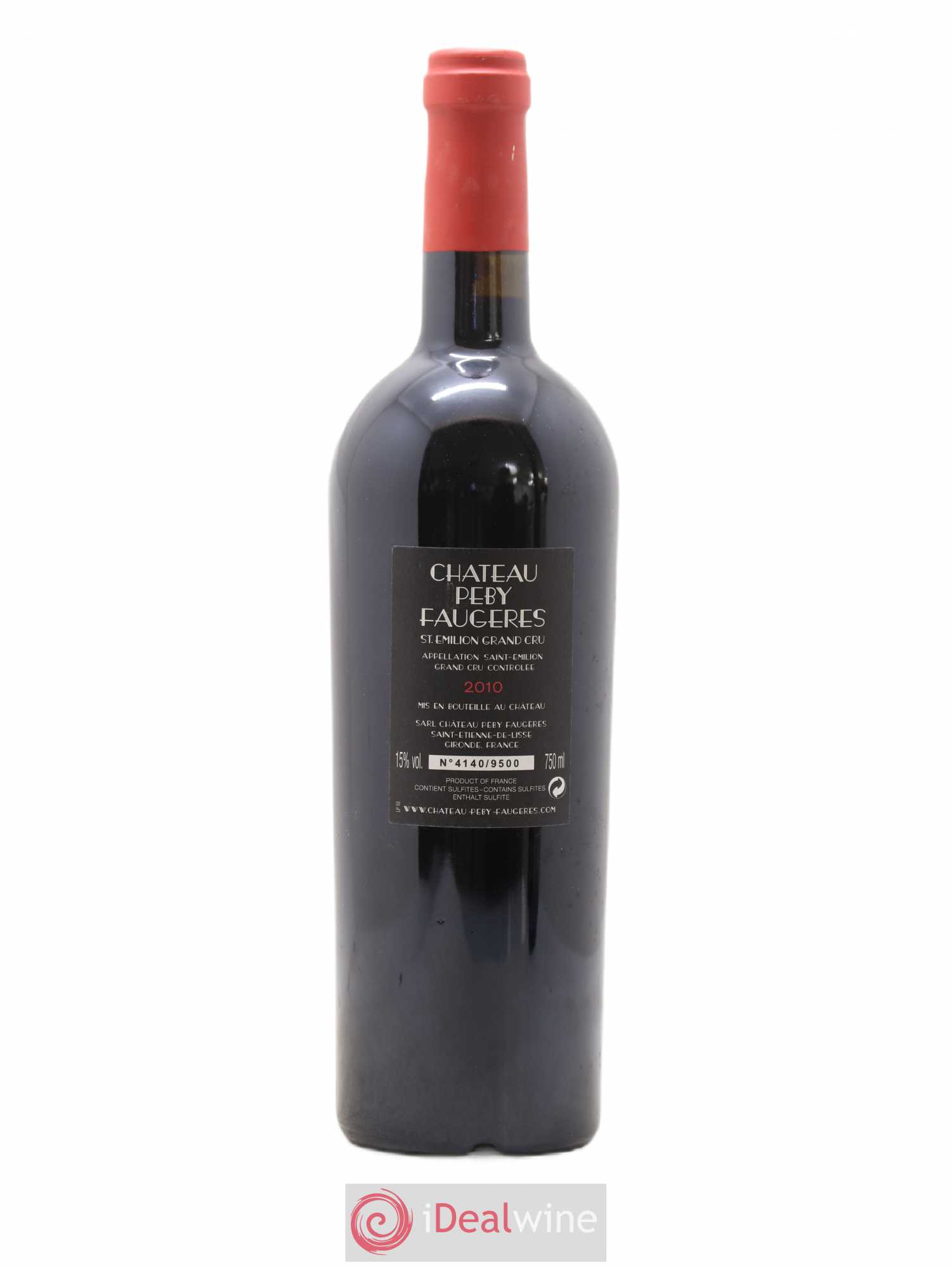 Château Péby Faugères Grand Cru Classé 2010 - Lot de 1 bouteille - 1