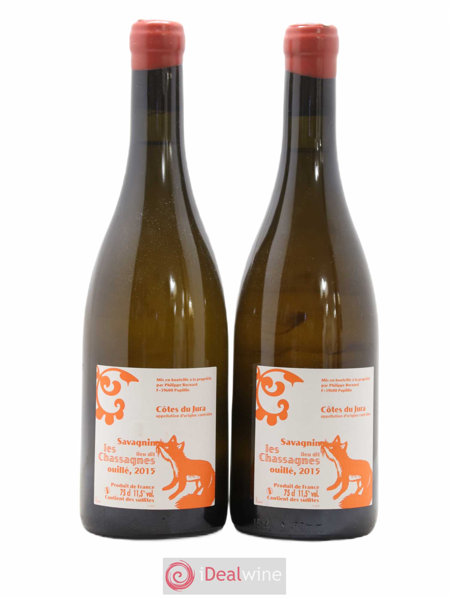 Côtes du Jura Les Chassagnes Savagnin Ouillé Bornard 2015 - Lot de 2 bouteilles - 0