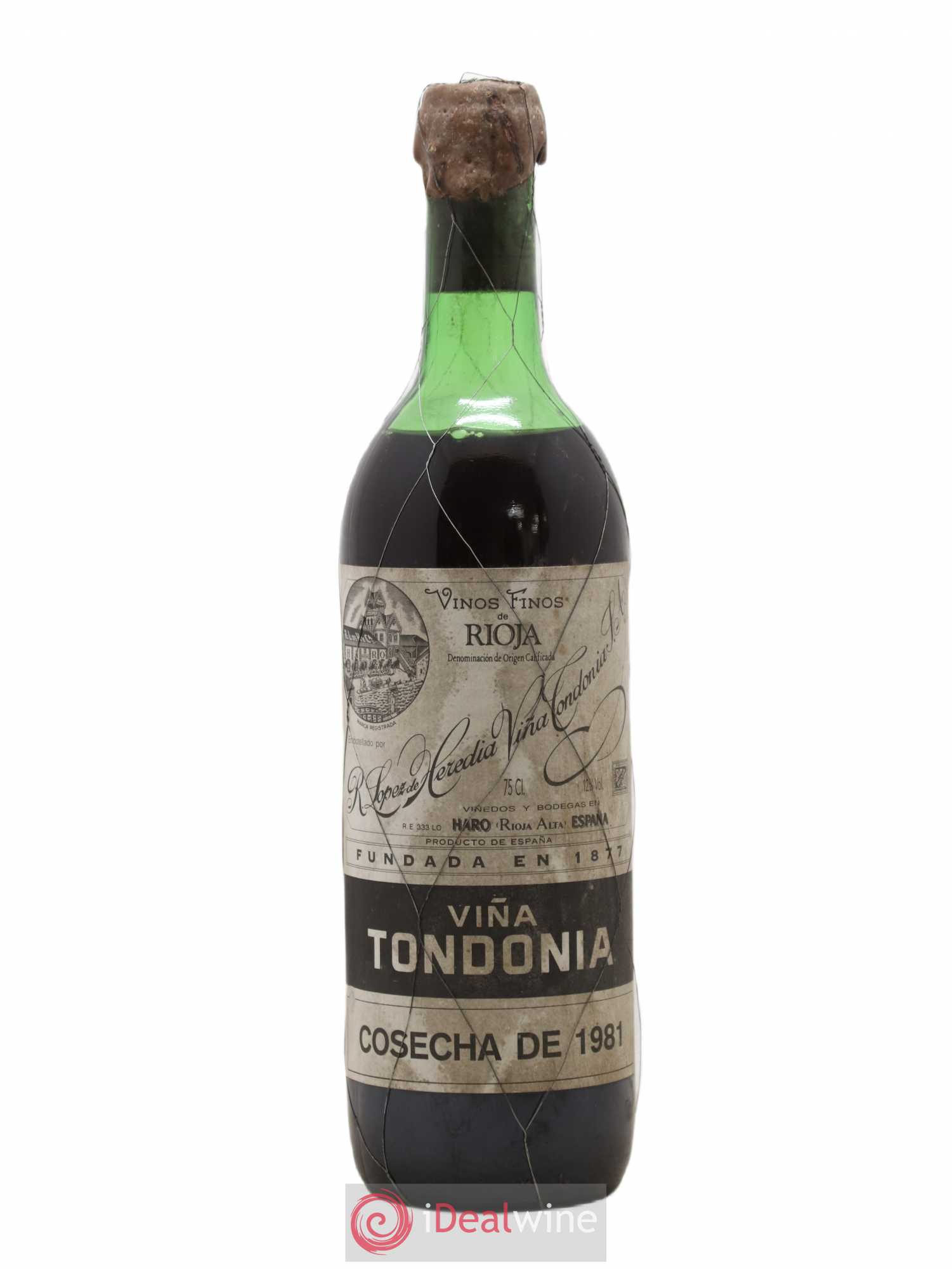 Rioja Gran Reserva Vina Tondonia R. Lopez de Heredia 1981 - Lot de 1 bouteille - 0