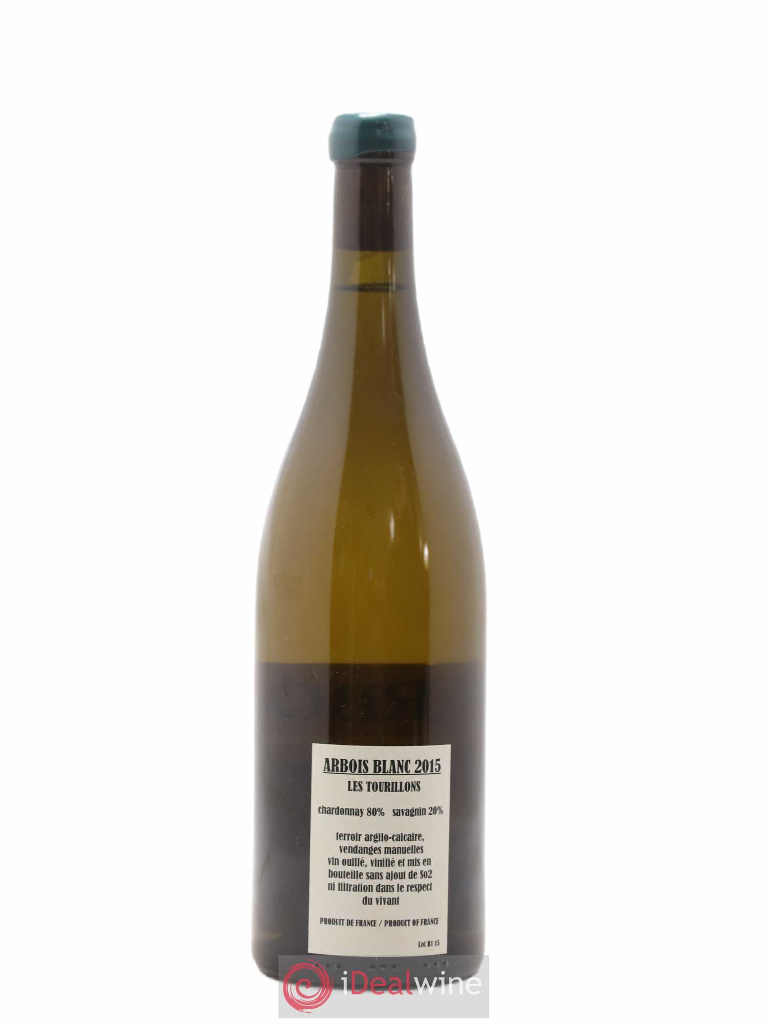 Arbois Chardonnay Savagnin Les Tourillons Adeline Houillon & Renaud Bruyère 2015 - Lot de 1 bouteille - 1