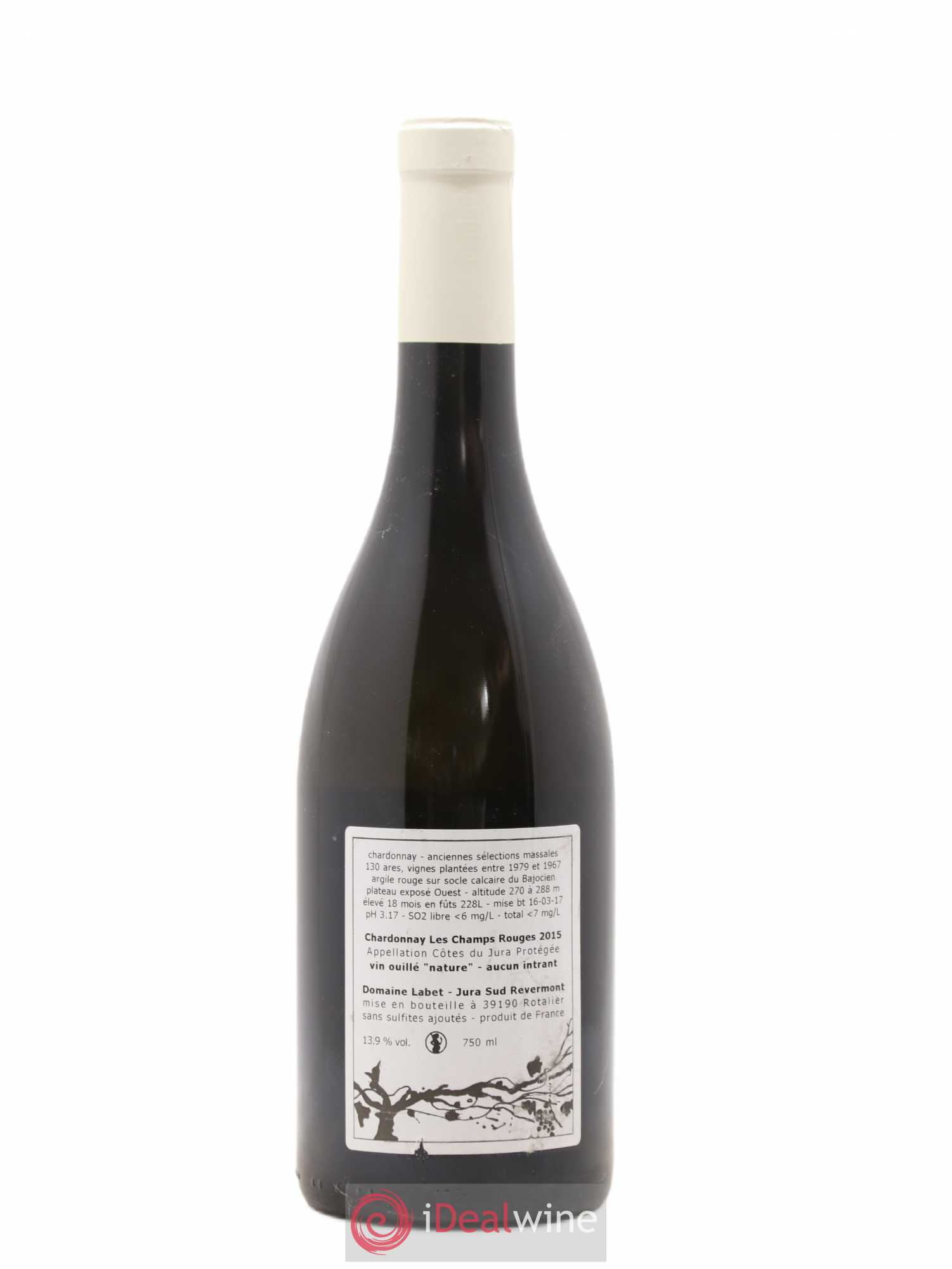Côtes du Jura Chardonnay Les Champs Rouges Romain - Julien - Charline Labet 2015 - Posten von 1 Flasche - 1