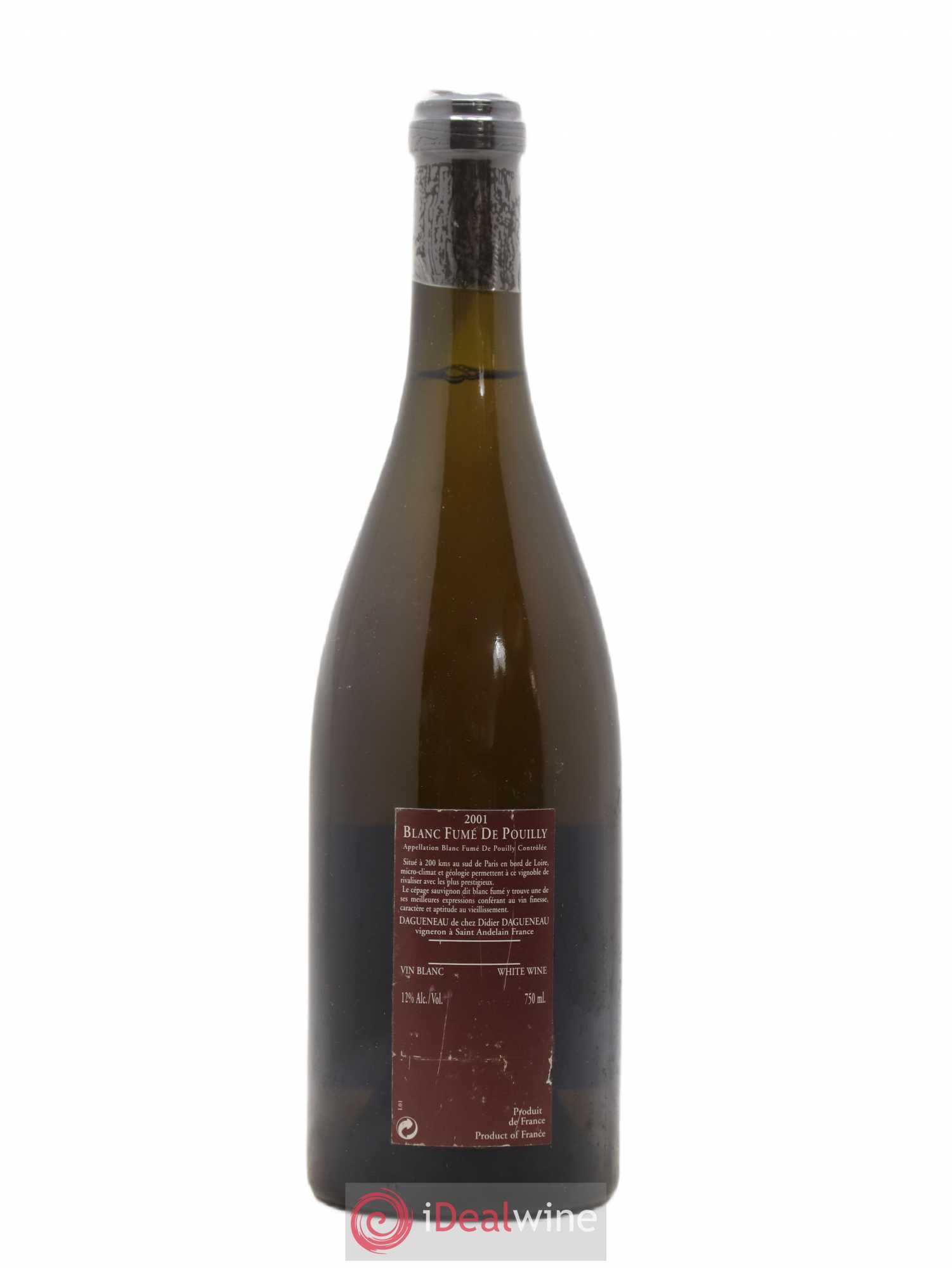 Vin de France (anciennement Pouilly-Fumé) Pur Sang Dagueneau (Domaine Didier - Louis-Benjamin) 2001 - Lot de 1 bouteille - 1