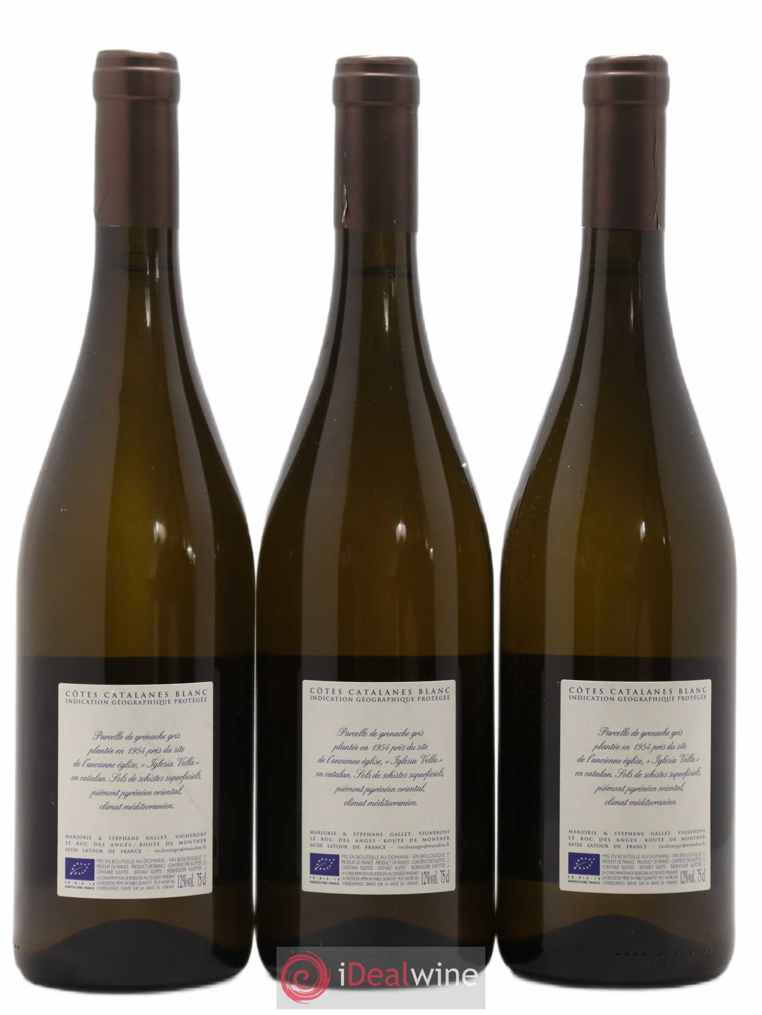 Côtes Catalanes Roc des Anges Iglesia Vella Marjorie et Stéphane Gallet 2015 - Lot de 3 bouteilles - 1