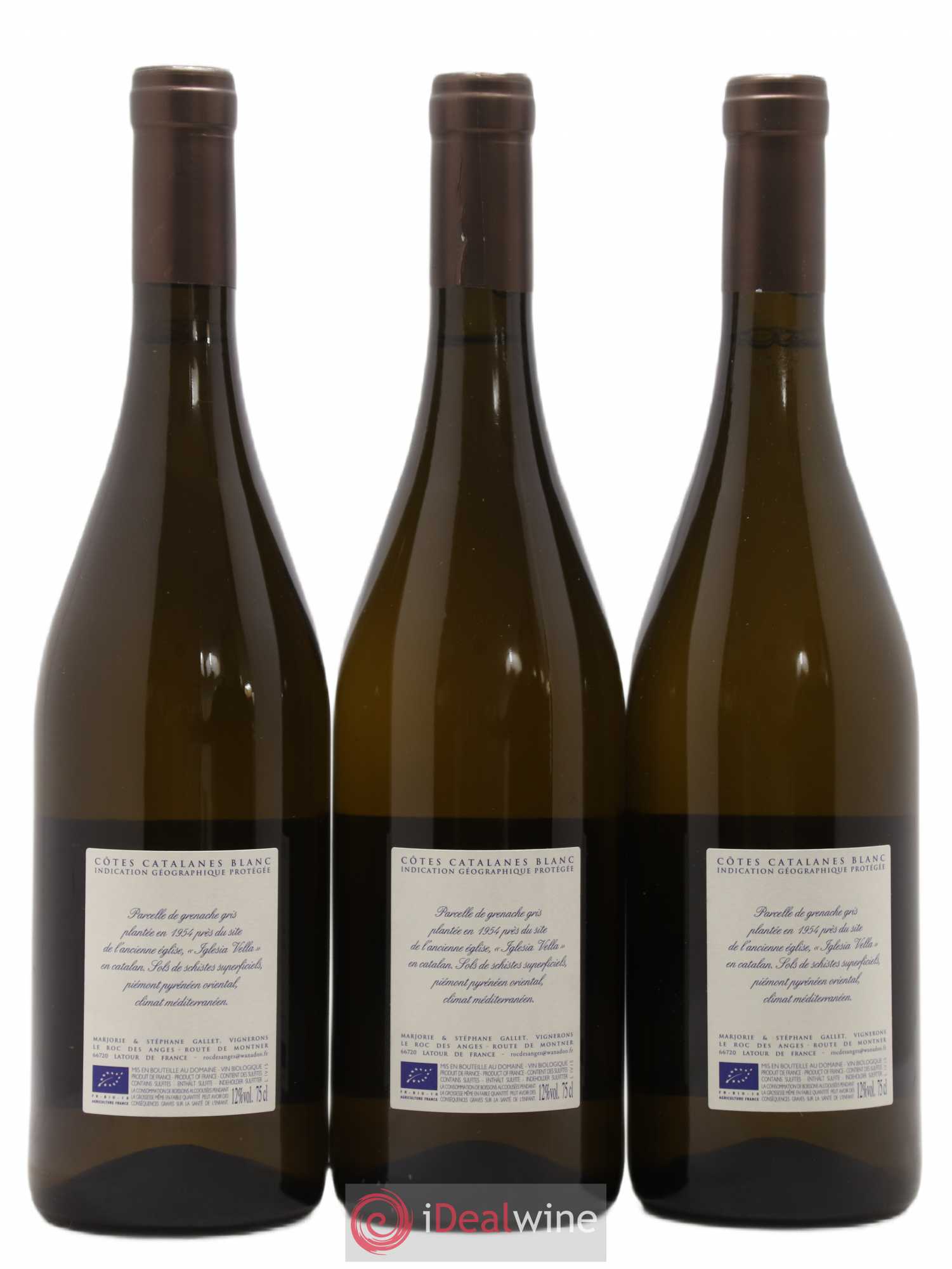 Côtes Catalanes Roc des Anges Iglesia Vella Marjorie et Stéphane Gallet 2015 - Lot de 3 bouteilles - 1