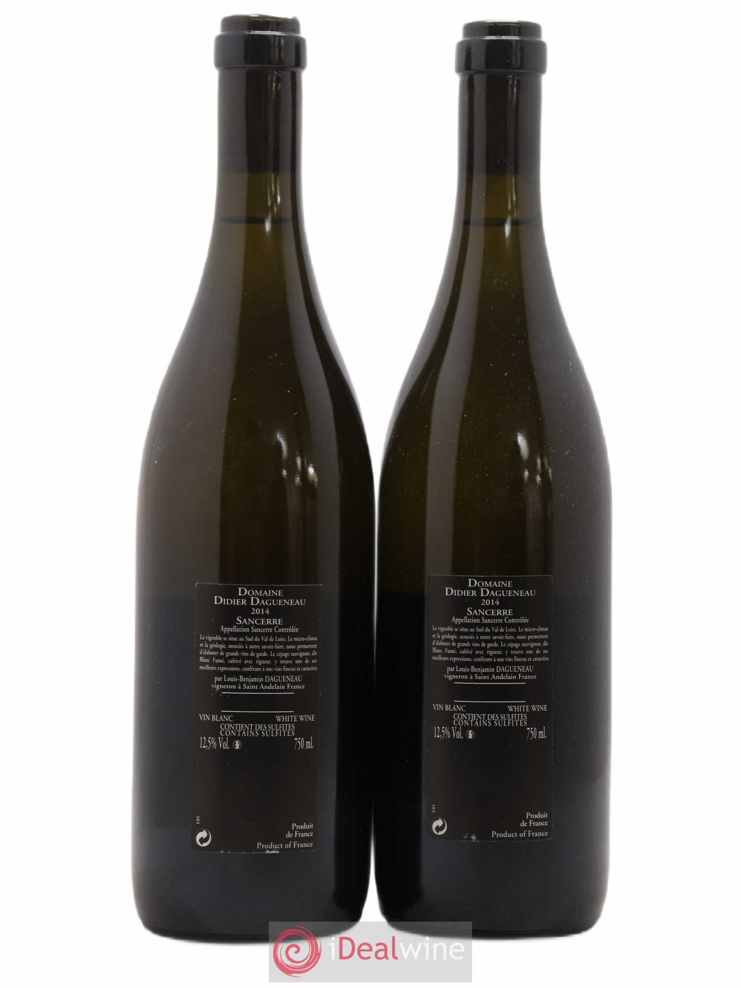 Sancerre Le Mont Damné Chavignol Dagueneau (Domaine Didier - Louis-Benjamin) 2014 - Lot de 2 bouteilles - 1