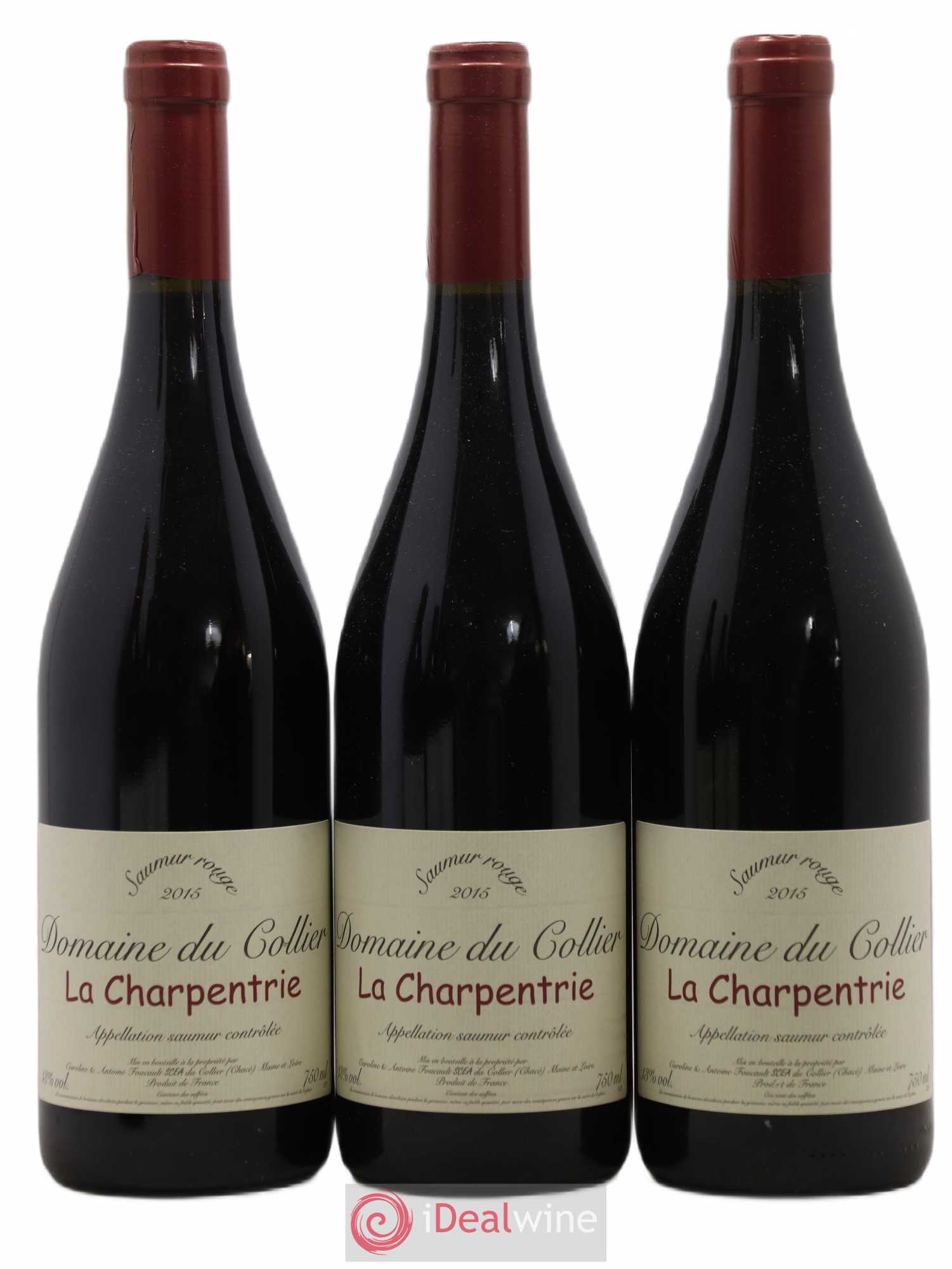 Saumur La Charpentrie Domaine du Collier 2015 - Lot de 3 bouteilles - 0