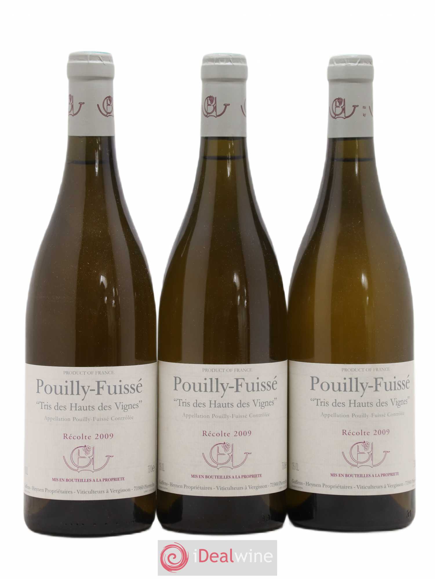 Pouilly-Fuissé Tris des Hauts des Vignes Guffens-Heynen 2009 - Lot de 3 bouteilles - 0