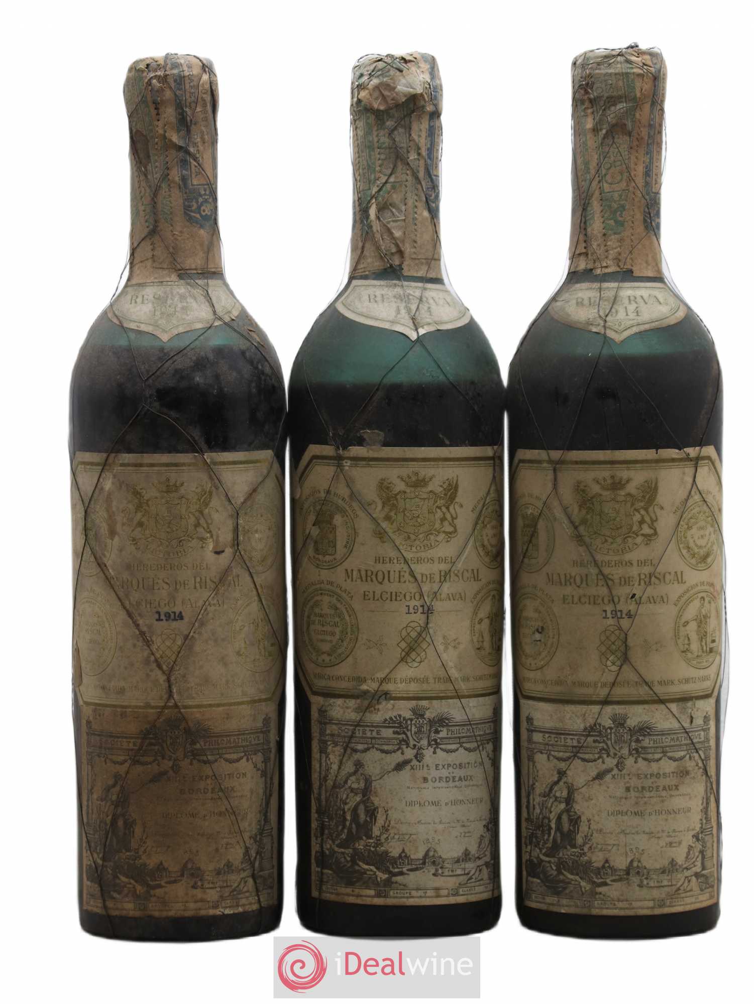 Rioja DOCA Reserva Marqués de Riscal 1914 - Lot de 3 bouteilles - 0