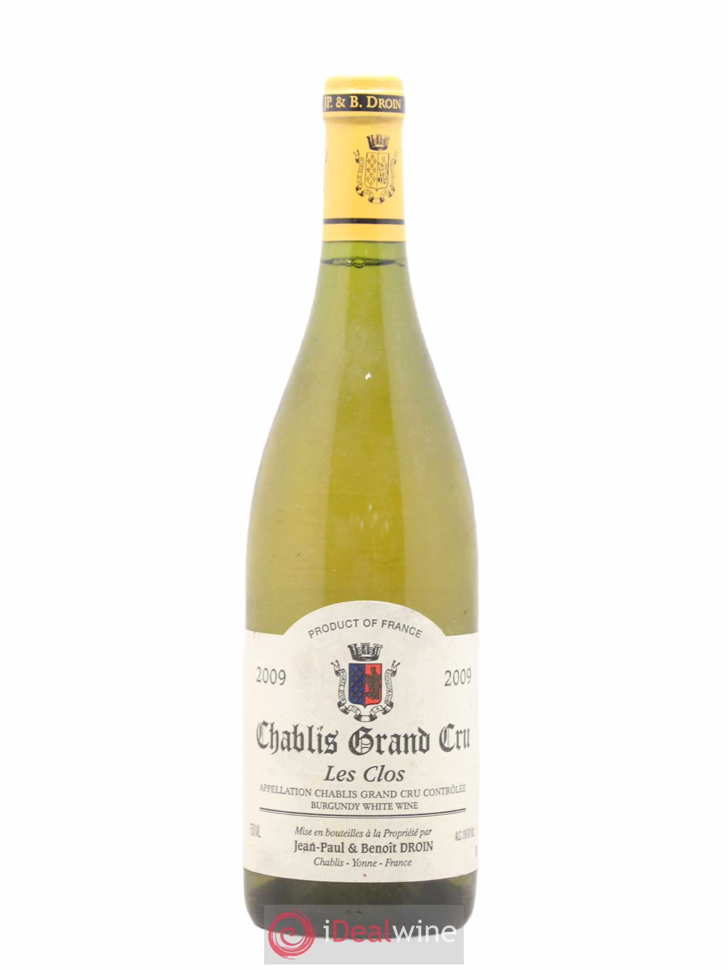Chablis Grand Cru Les Clos Jean-Paul & Benoît Droin (Domaine) 2009 - Lot de 1 bouteille - 0