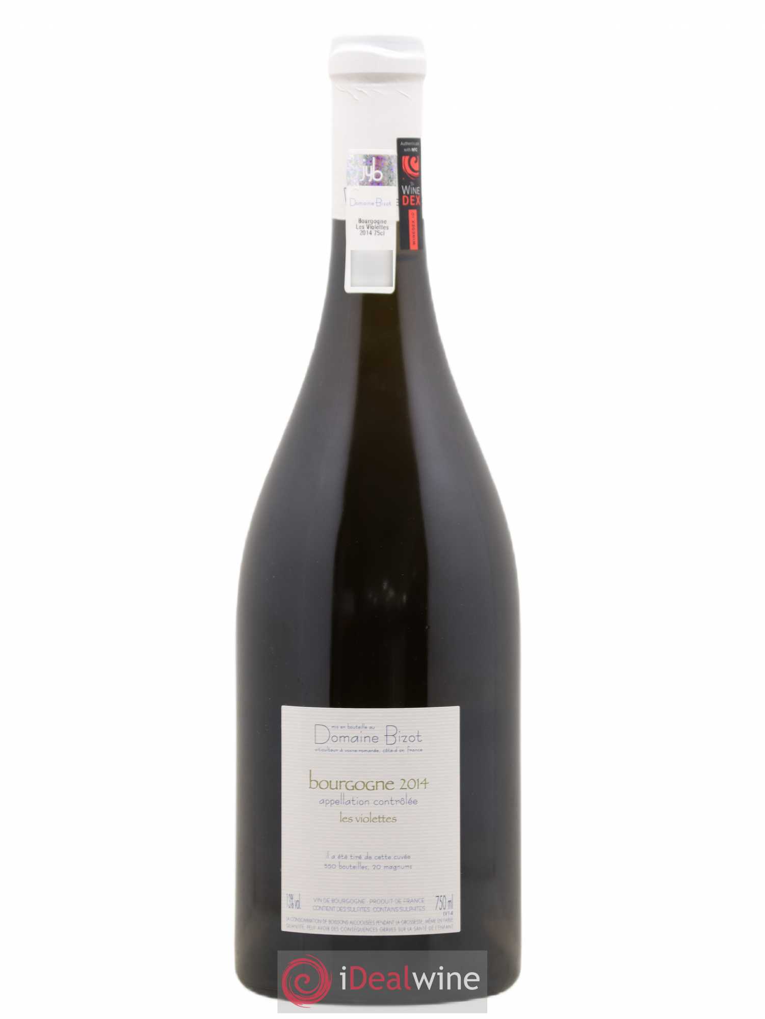 Bourgogne Les Violettes Bizot (Domaine) 2014 - Lot de 1 bouteille - 1