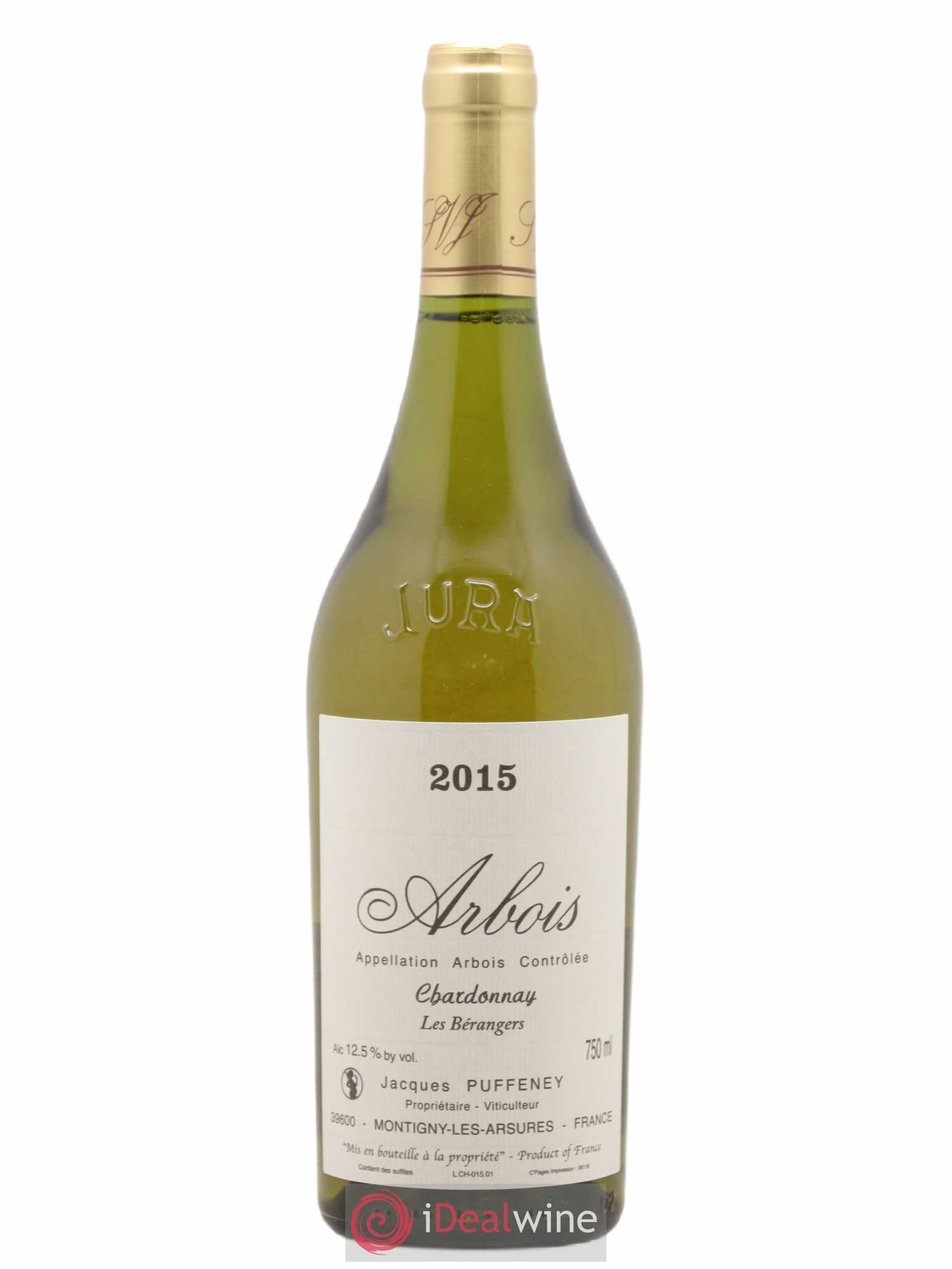 Arbois Chardonnay Les Bérangers Jacques Puffeney 2015 - Lot de 1 bouteille - 0