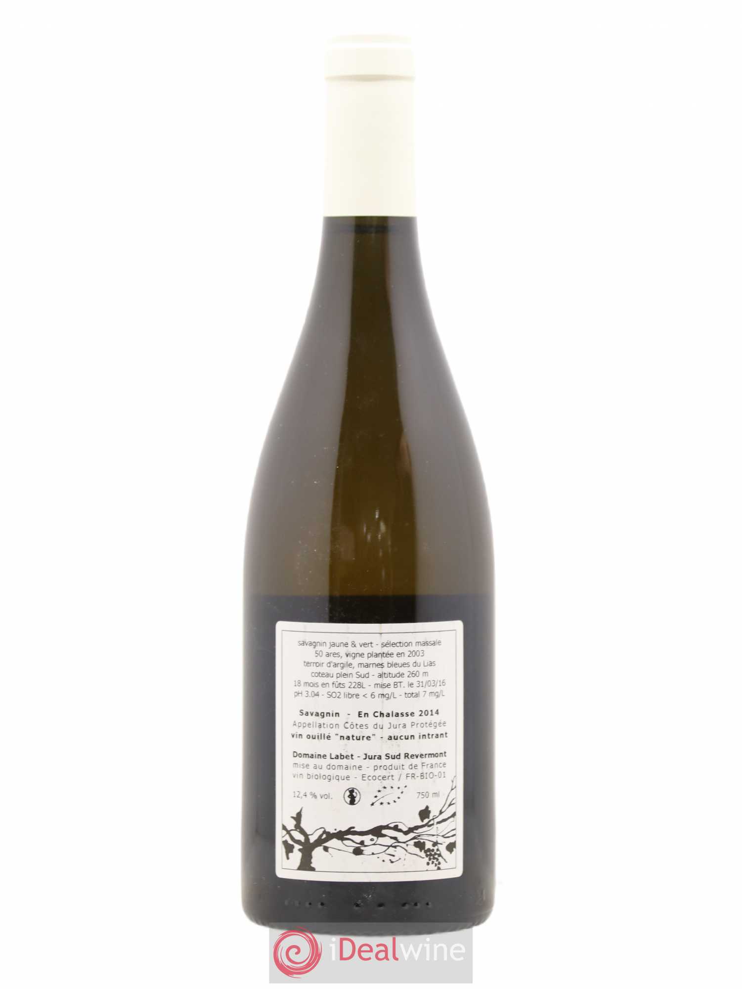 Côtes du Jura Fleur de Savagnin En Chalasse Romain - Julien - Charline Labet 2014 - Lot de 1 bouteille - 1