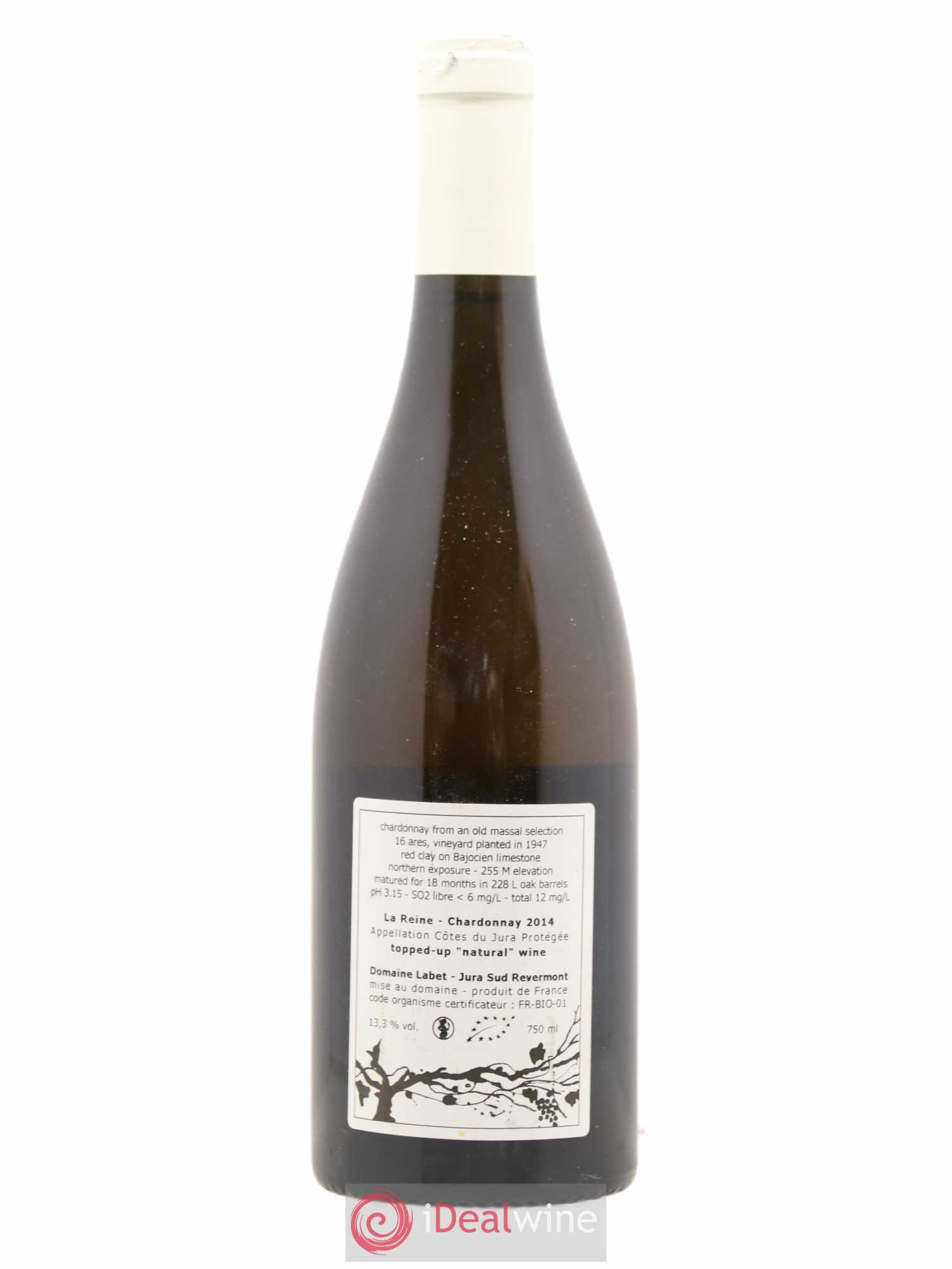 Côtes du Jura Chardonnay La Reine Romain - Julien - Charline Labet 2014 - Lot de 1 bouteille - 1