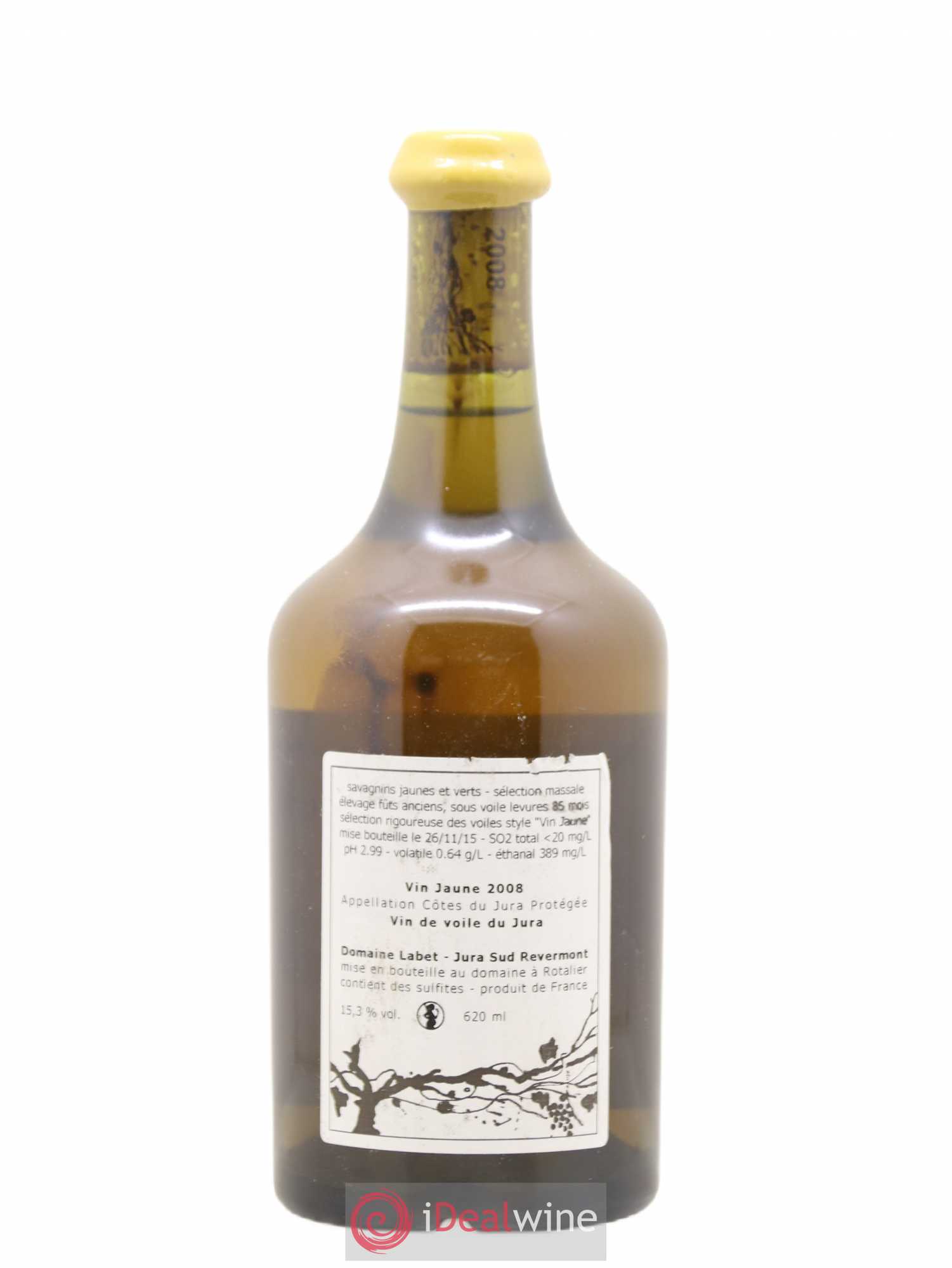 Côtes du Jura Vin Jaune Romain - Julien - Charline Labet 2008 - Lot de 1 bouteille - 1