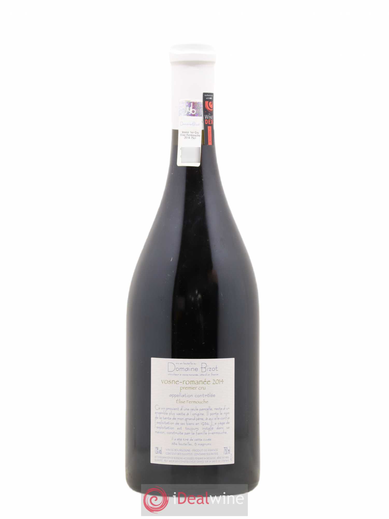 Vosne-Romanée 1er Cru Elise Fermouche Bizot (Domaine) 2014 - Lot de 1 bouteille - 1